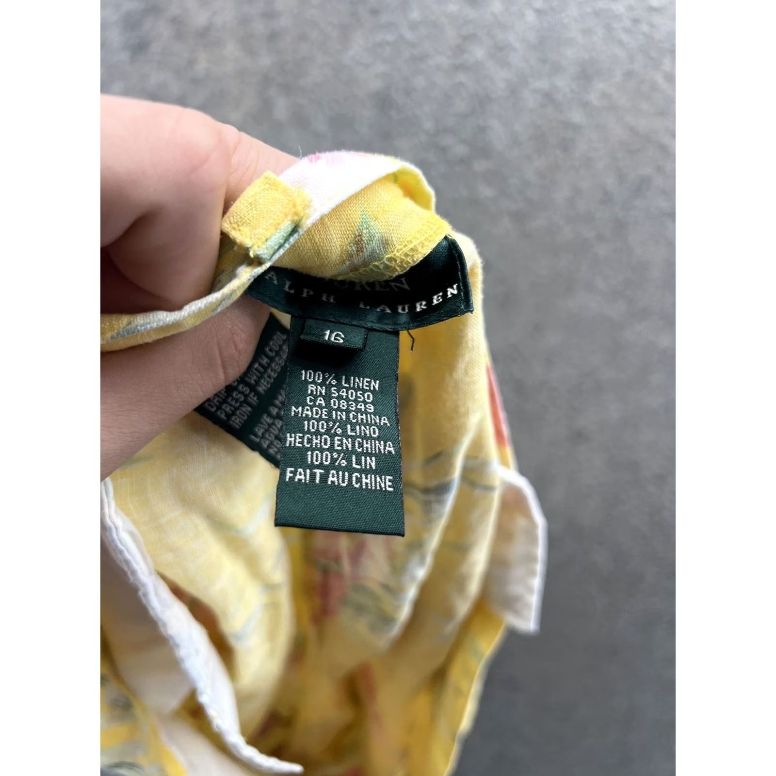 Ralph Lauren Lauren Ralph Lauren Shorts Womens 16 Yellow Linen Chino Floral 6 Inseam Casual Size 38" / US 16 / IT 52 - 5 Thumbnail