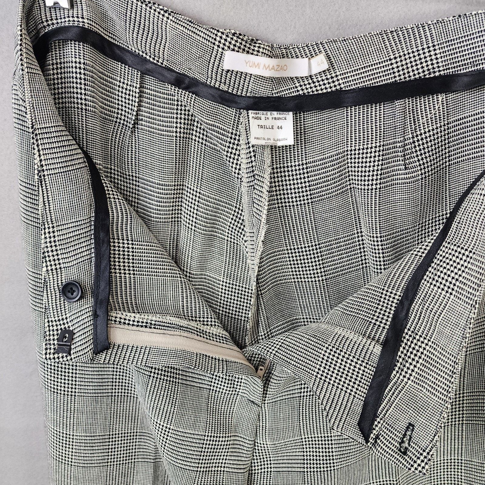 Other Yumi Mazao Trousers Women 12 Straight Leg Herringbone Gray Size 34" / US 12 / IT 48 - 9 Thumbnail