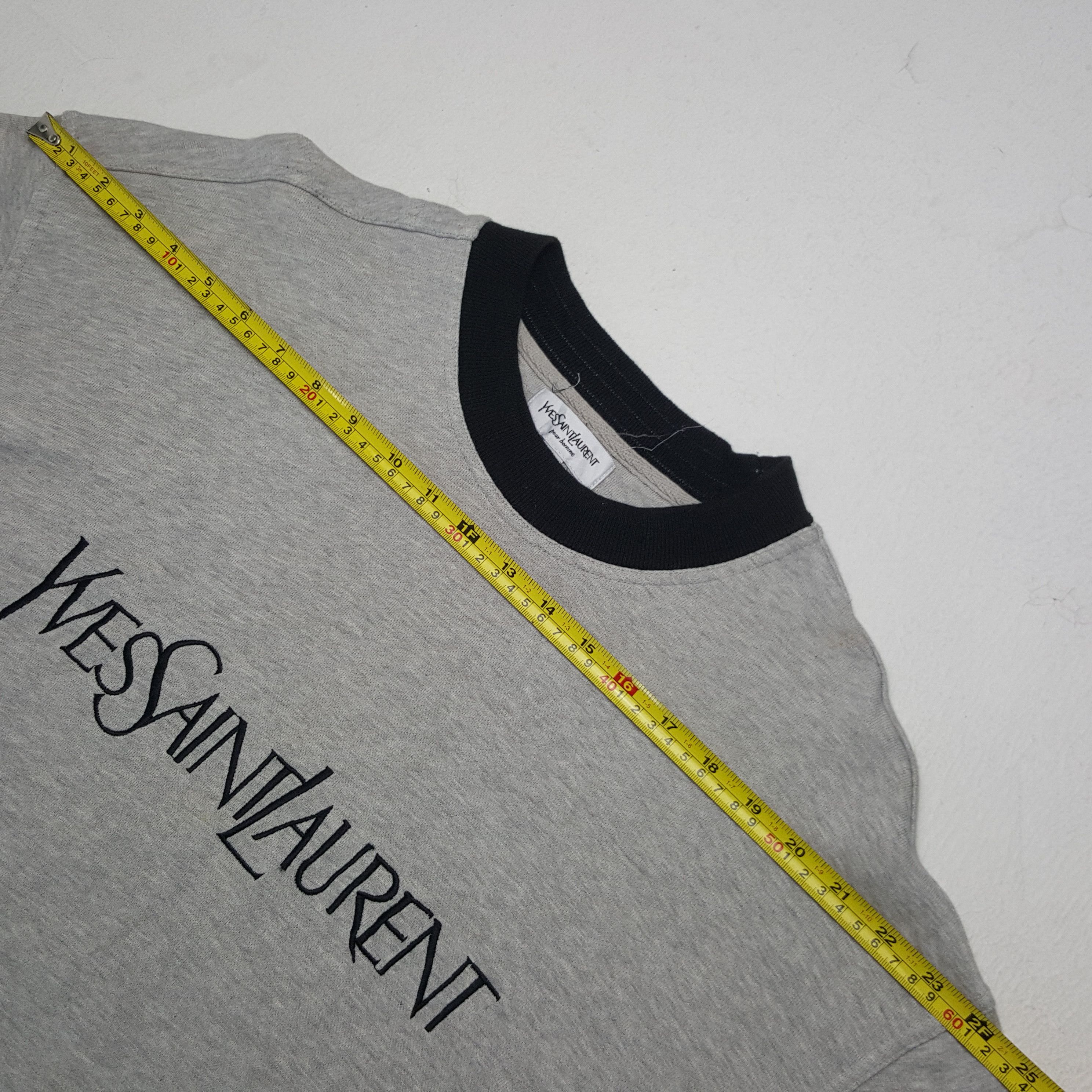 Vintage × Yves Saint Laurent Vintage Yves Saint Laurent Spell Out Logo Tshirt Size US XL / EU 56 / 4 - 5 Thumbnail