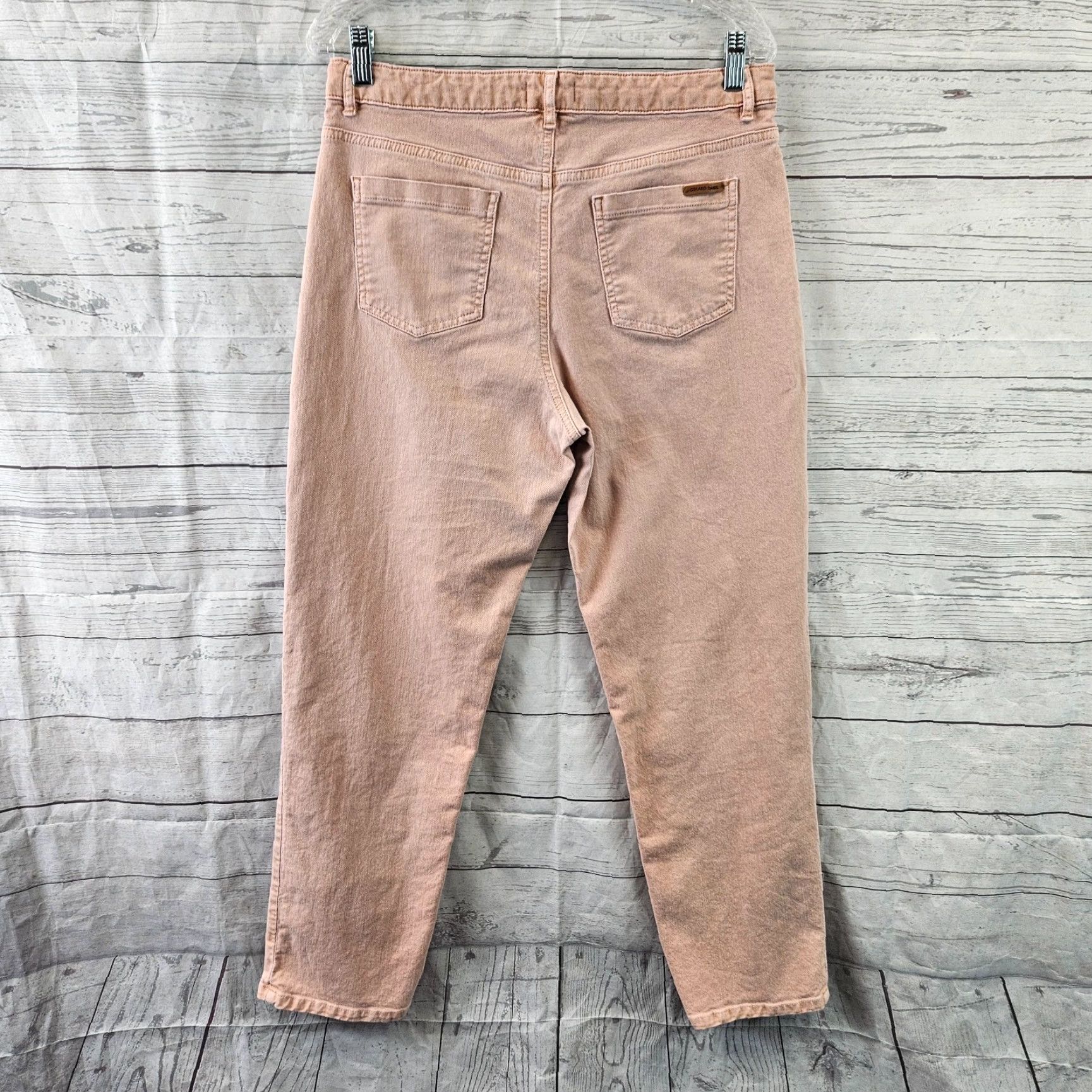 Gerard Darel Gerard Darel Womens Jeans 42 Pink High Rise Tapered Leg Denim Cotton Blend Regular Inseam 27.5" - 16" Waist Womens Jeans Pink High Rise Tapered Leg Size 28" / US 6 / IT 42 - 3 Thumbnail
