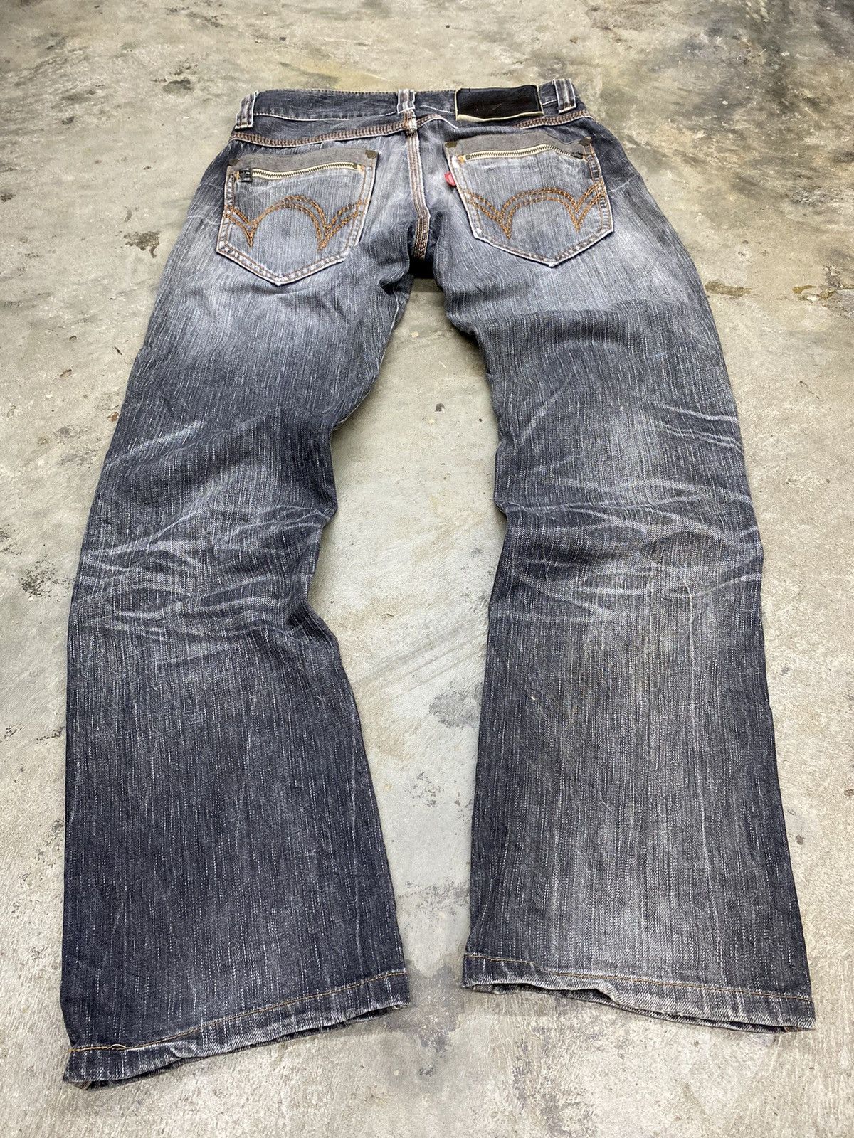 Edwin vintage edwin 503 flared distressed blue trip Size US 29 - 4 Thumbnail