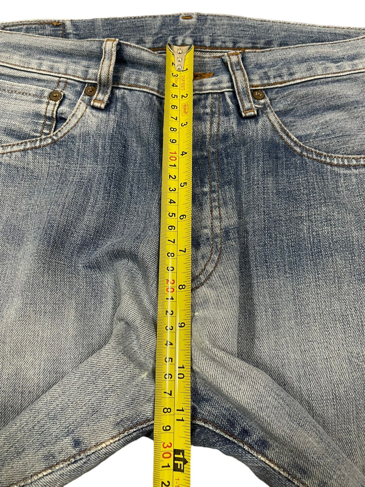 Uniqlo Vintage Japanese Uniqlo Blue Wash Distressed Baggy Jeans Size US 30 / EU 46 - 15 Thumbnail