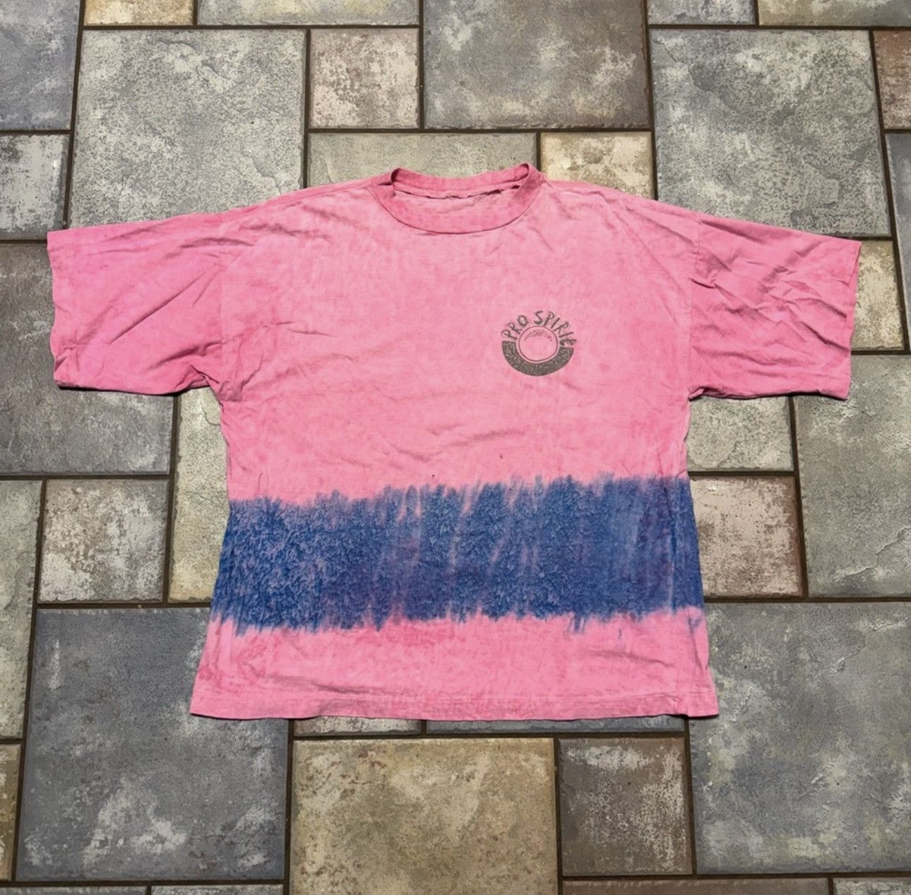 Vintage Vintage 90s Acid Wash Oversized Pink Shirt Pro Spirit XL Size US XL / EU 56 / 4 - 3 Thumbnail