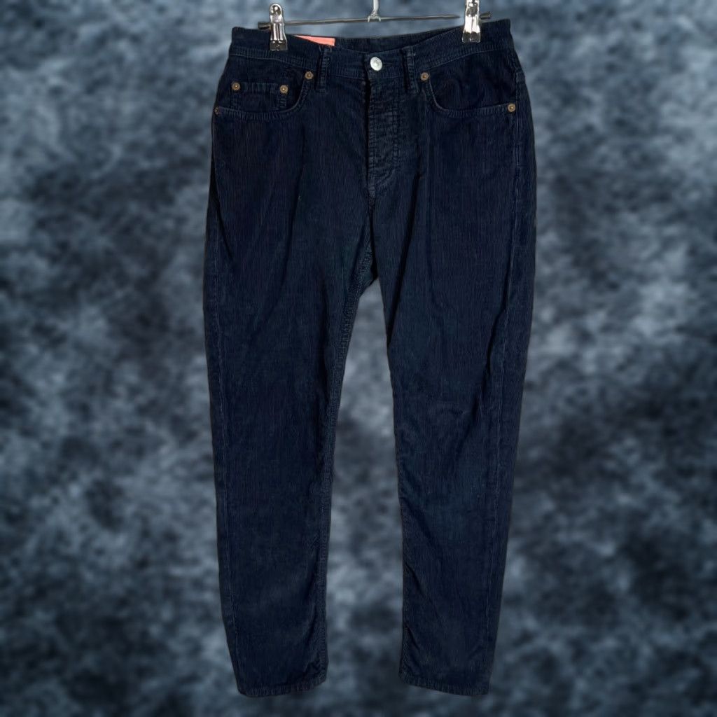 Acne Studios ACNE STUDIOS Womens Blue Corduroy Pants Size 27 Slim Fit Tapered Chino Made in Italy Size 27" / US 4 / IT 40 - 1 Thumbnail