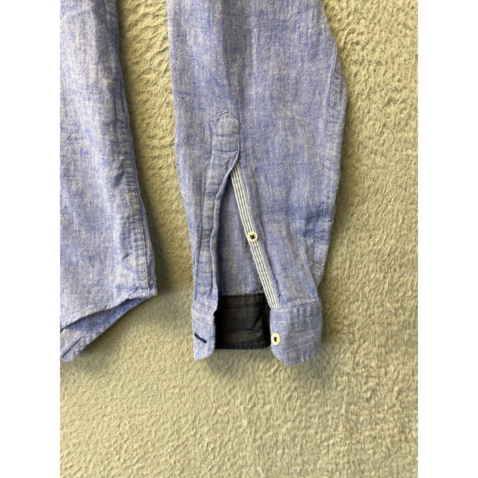 Zara Vintage Zara Men's Blue Cotton Long Sleeve Button-Down Shirt Small Regular Fit Mens Size US S / EU 44-46 / 1 - 2 Thumbnail