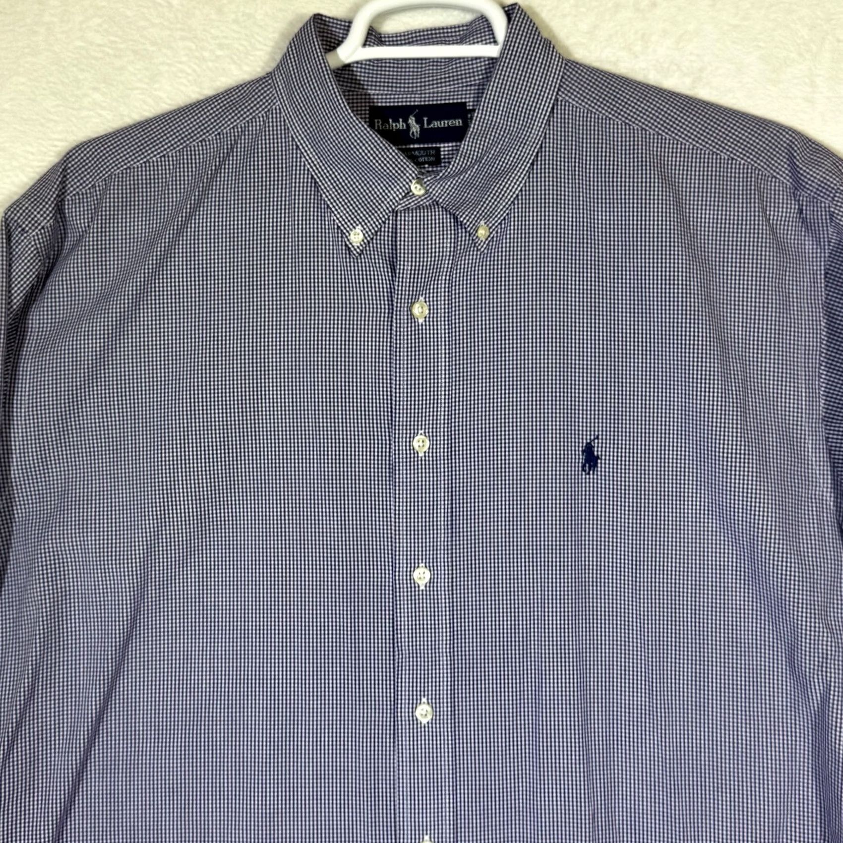 Ralph Lauren VINTAGE Ralph Lauren Shirt Mens 17.5 32/33 Purple Gingham Yarmouth Button Down Size US XXL / EU 58 / 5 - 4 Thumbnail