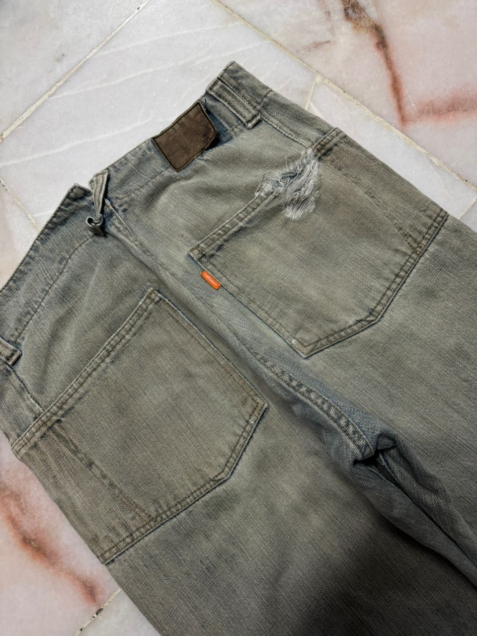 Vintage 💥Grunge💥Montage Very Rare Thrashed Rusty Insane Baggy Jean Size US 30 / EU 46 - 20 Thumbnail