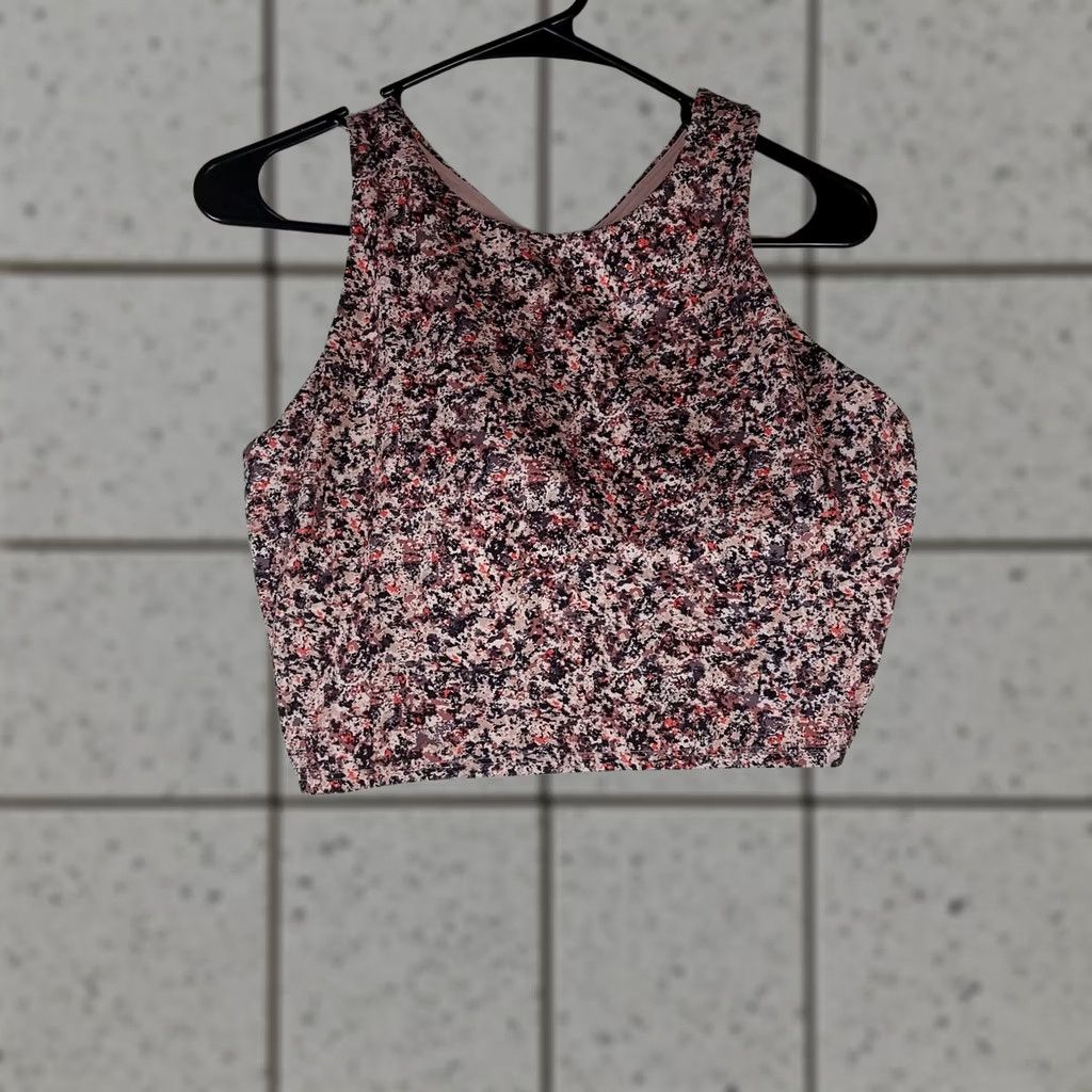 Athleta Athleta Conscious Crop Printed Sports Bra Top Multicolor Women’s Size L DDD Cup Wireless Full Coverage Yoga Shirt Womens Size L / US 10 / IT 46 - 1 Thumbnail