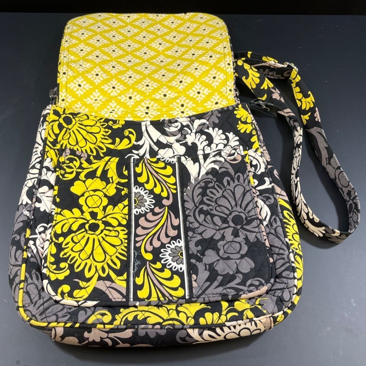 Vera Bradley Vera Bradley Women's Black/Yellow Purse/Crossbody SKU 5007 Size ONE SIZE - 3 Thumbnail