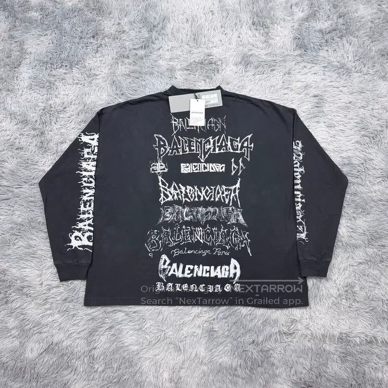 Balenciaga Balenciaga Black long-sleeve sweater with lettering logo p Size US M / EU 48-50 / 2 - 1 Thumbnail
