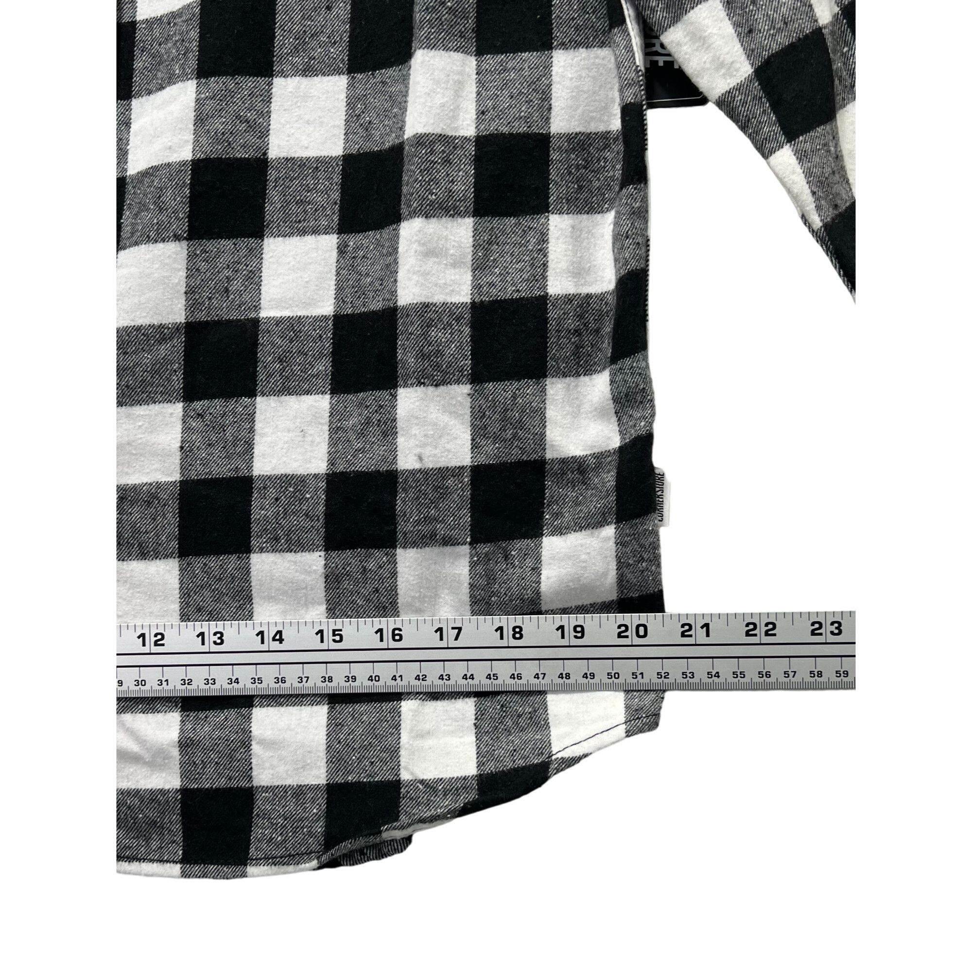 Other Corner Store Bodega - Men Long Sleeve Plaid Shirt - Black/Wh Size US S / EU 44-46 / 1 - 6 Thumbnail