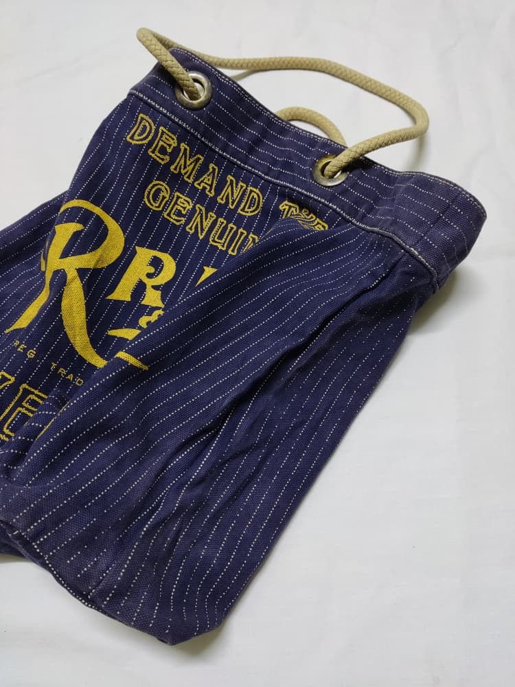 RRL Ralph Lauren Vintage RRL Double RL Wabash Stripe Letter Print Tote Bag Size ONE SIZE - 9 Thumbnail