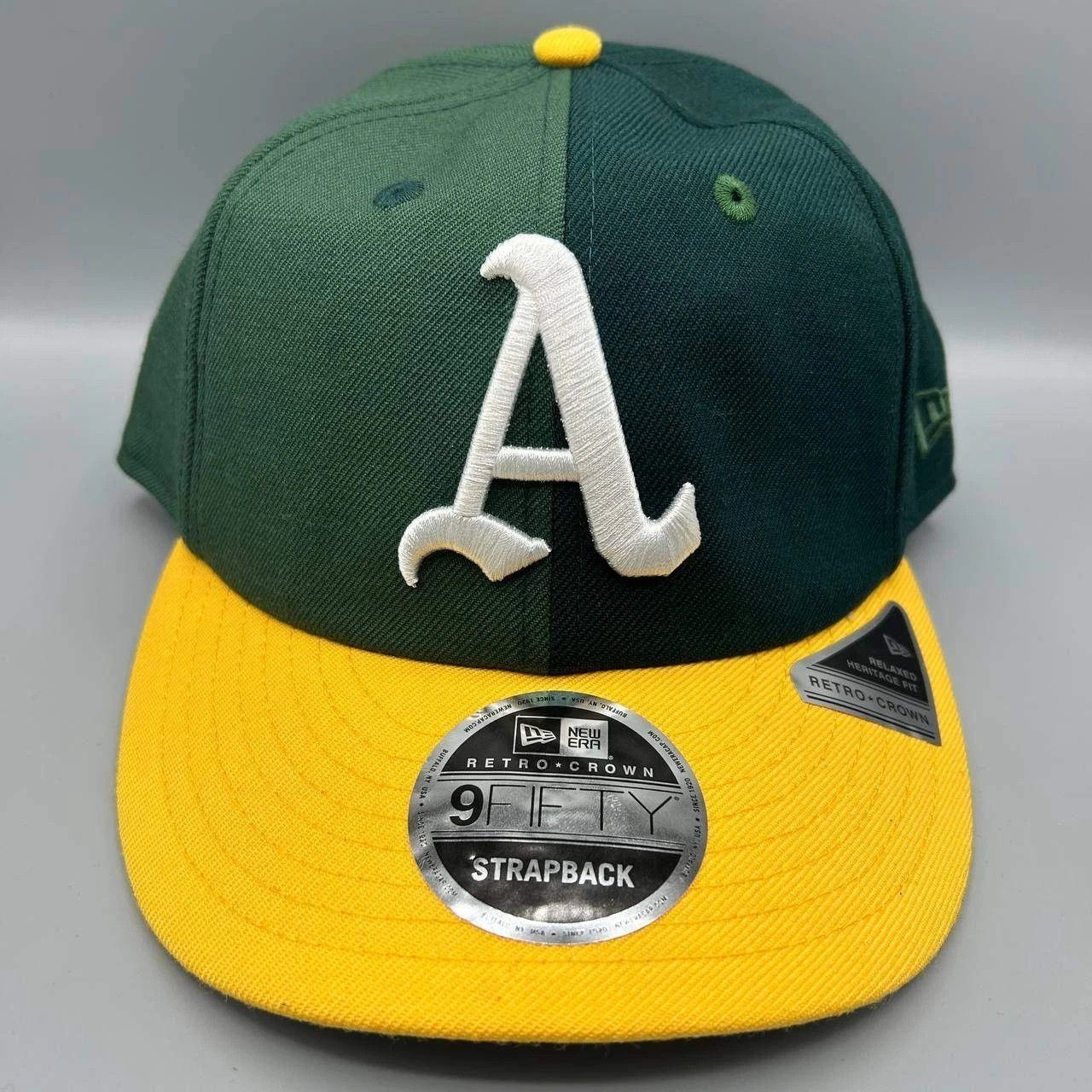 New Era Oakland Athletics Hat Men Retro Crown MLB Strap Back Wool Size ONE SIZE - 1 Thumbnail