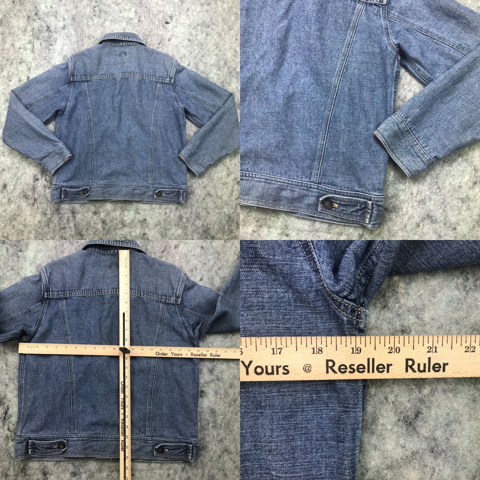 J. Jill VINTAGE J. Jill Denim Jacket Womens Small Blue Distressed Button Down Classic Long Sleeve Size 28" / US 6 / IT 42 - 8 Thumbnail