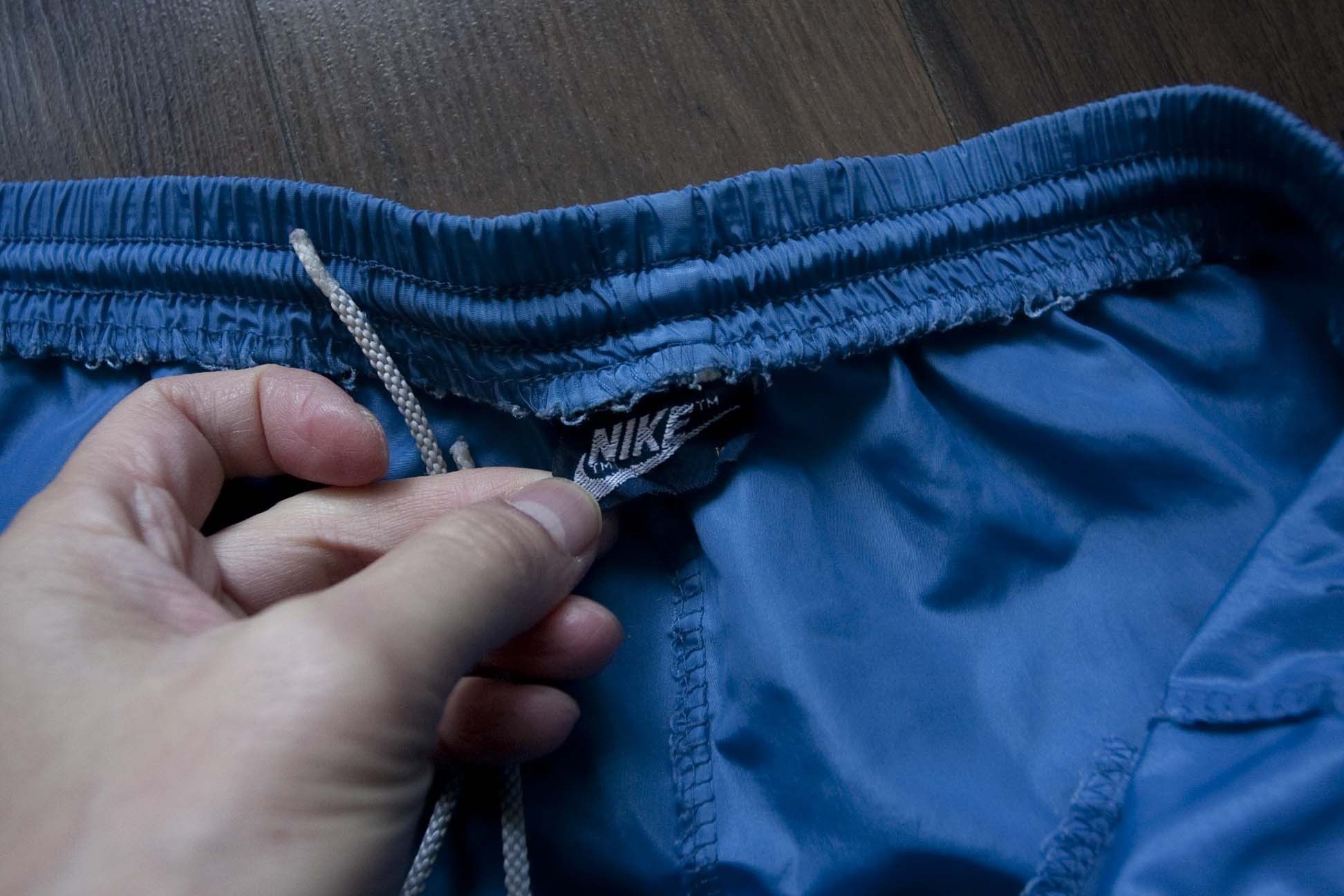 Nike × Vintage Nike Track Pants Vintage 80s Size 34x31 Blue Made in Japan Size US 34 / EU 50 - 4 Thumbnail