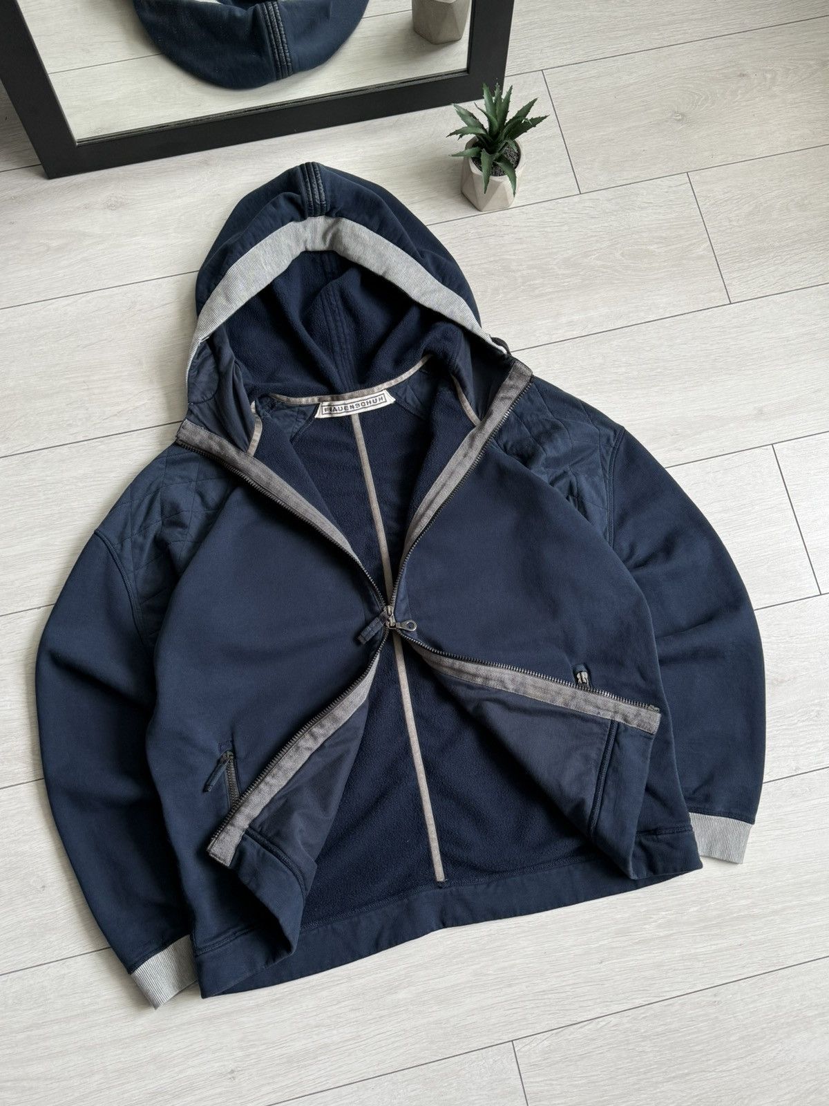 Frauenschuh Frauenschuh Vintage Navy Zip Hoodie Size US XL / EU 56 / 4 - 2 Thumbnail