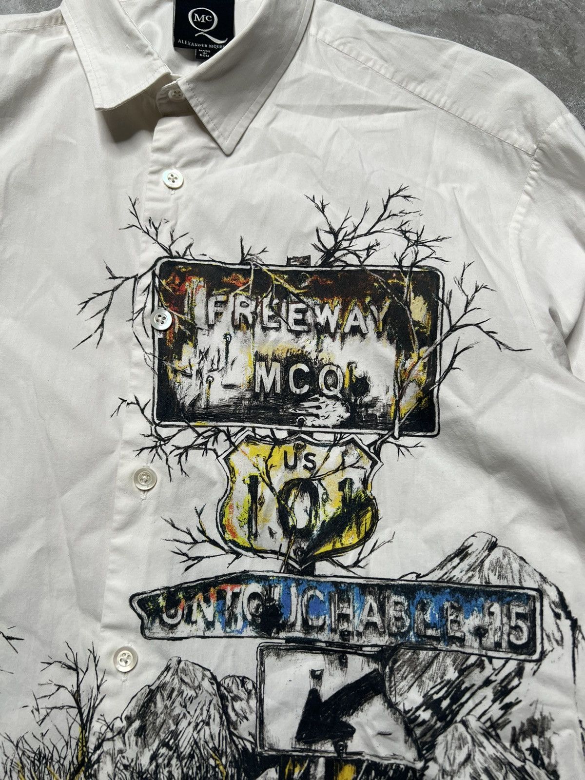 McQ Alexander McQueen MCQ by Alexander Mcqueen Printed Buttondown Shirt Size US S / EU 44-46 / 1 - 3 Thumbnail