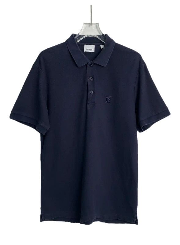 Burberry Burberry Men's Navy Cotton Polo Shirt Size US M / EU 48-50 / 2 - 1 Thumbnail