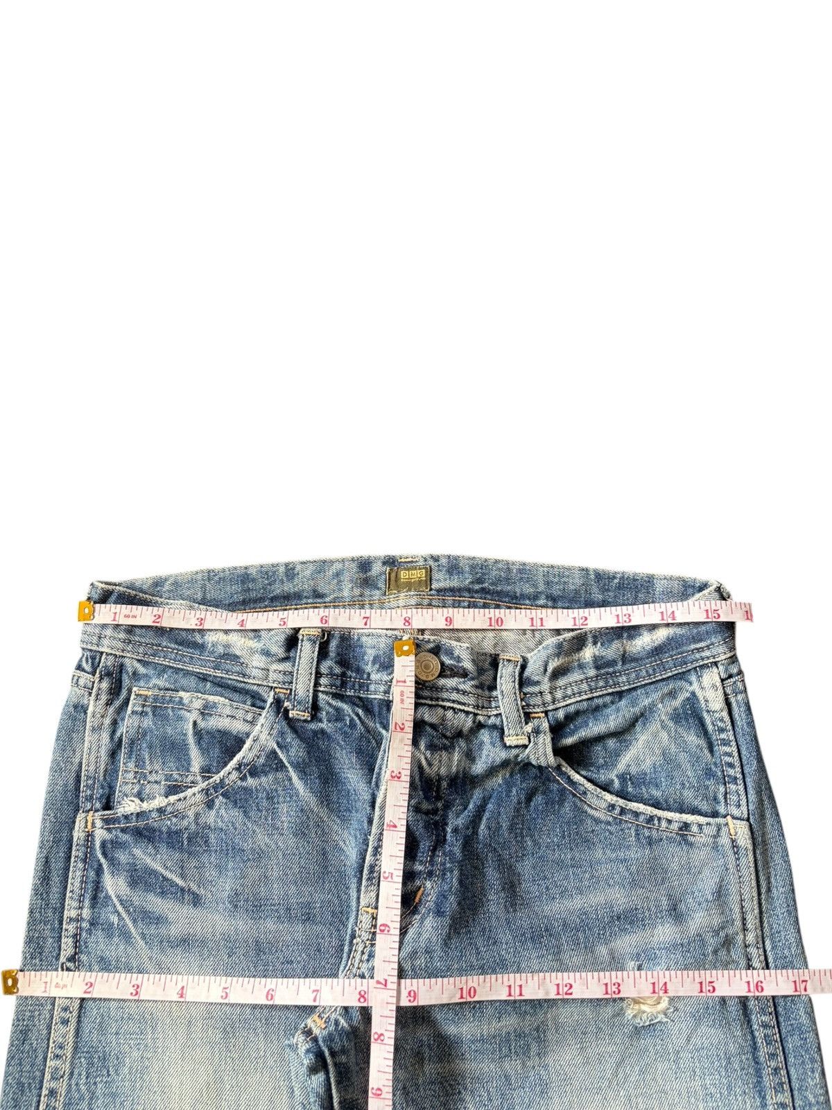 Edwin Vintage Japanese Brand Sashiko Distress Loose Jeans Size 30" / US 8 / IT 44 - 6 Thumbnail