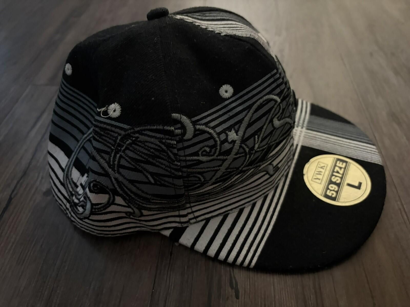 Other Y2K New York Yankees Embroidered Cap Hat Black Grey Plaid L Size ONE SIZE - 3 Thumbnail