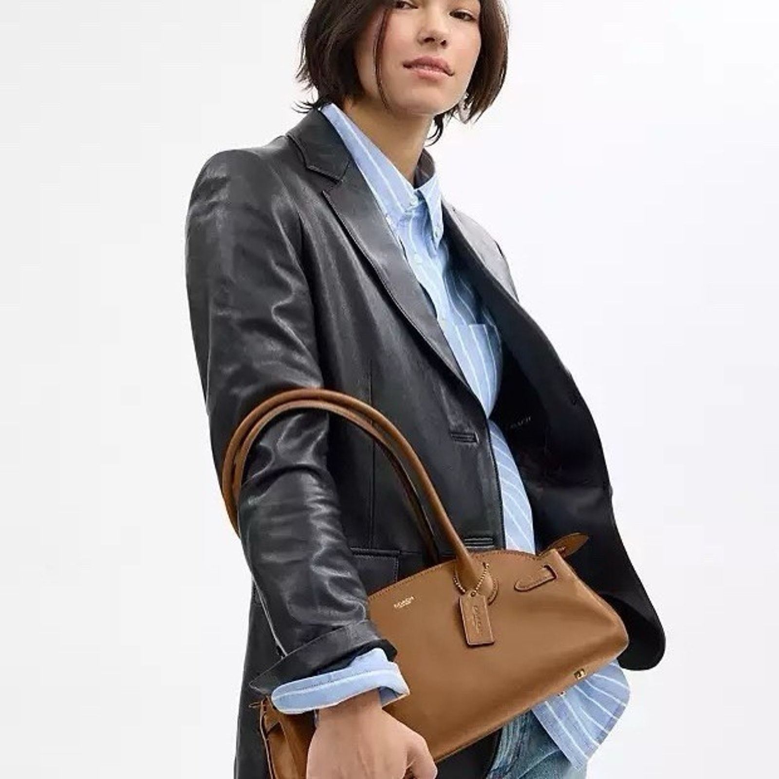 Coach NWT COACH Empire Carryall Bag 34 Brass/Honey Brown CAM03 Size ONE SIZE - 9 Thumbnail