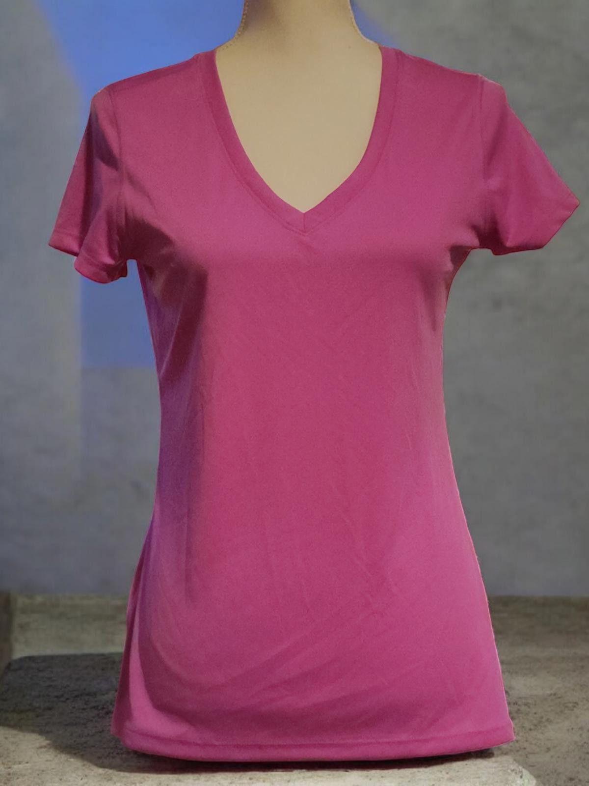 Champion Champion Duo Dry Women's V-Neck T-Shirt, Pink Size Small Size S / US 4 / IT 40 - 2 Thumbnail