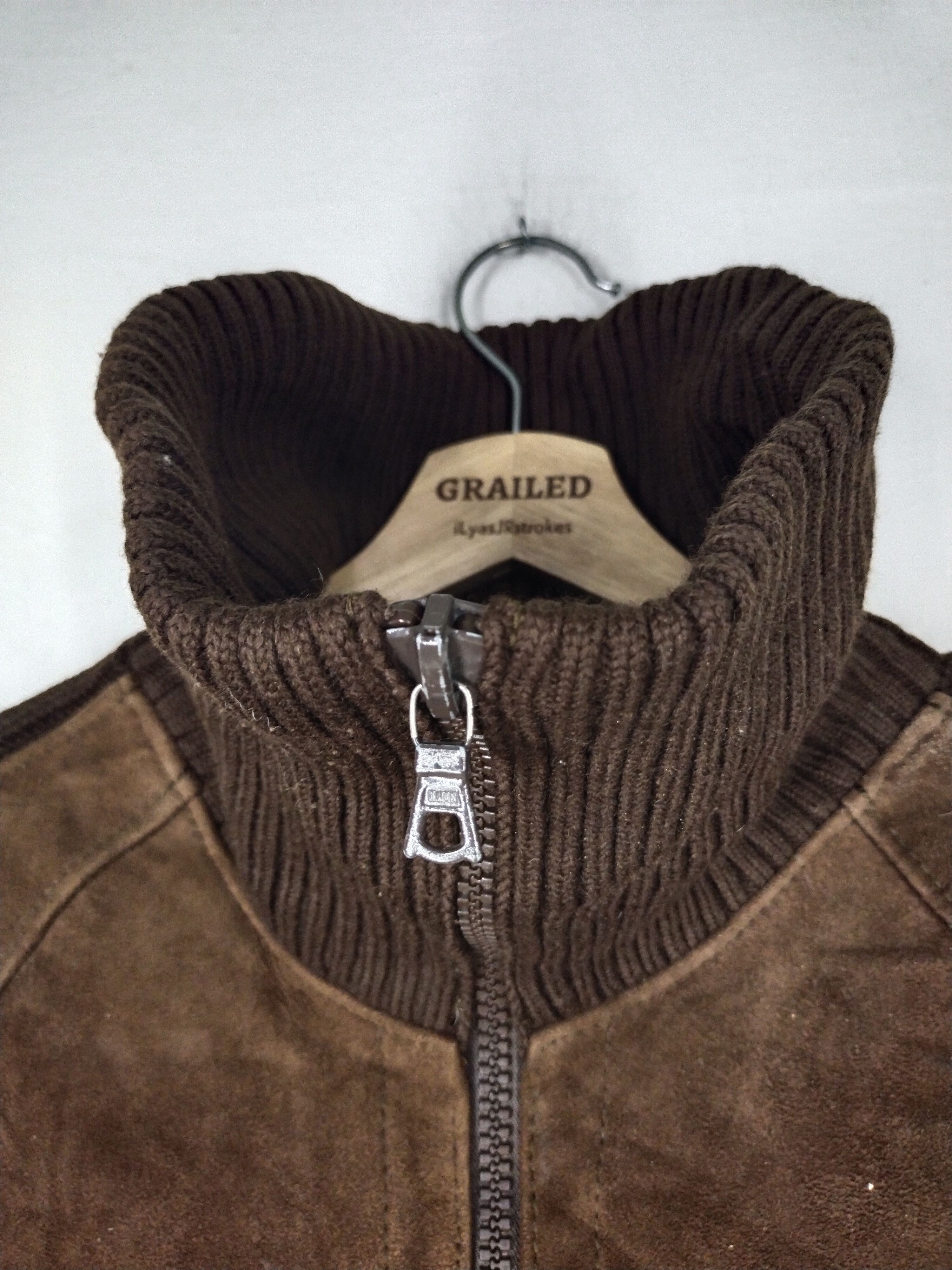 Leather Vtg Suntuso Canon Natural Leather Knit Fashion Spain Jacket Size US M / EU 48-50 / 2 - 3 Thumbnail