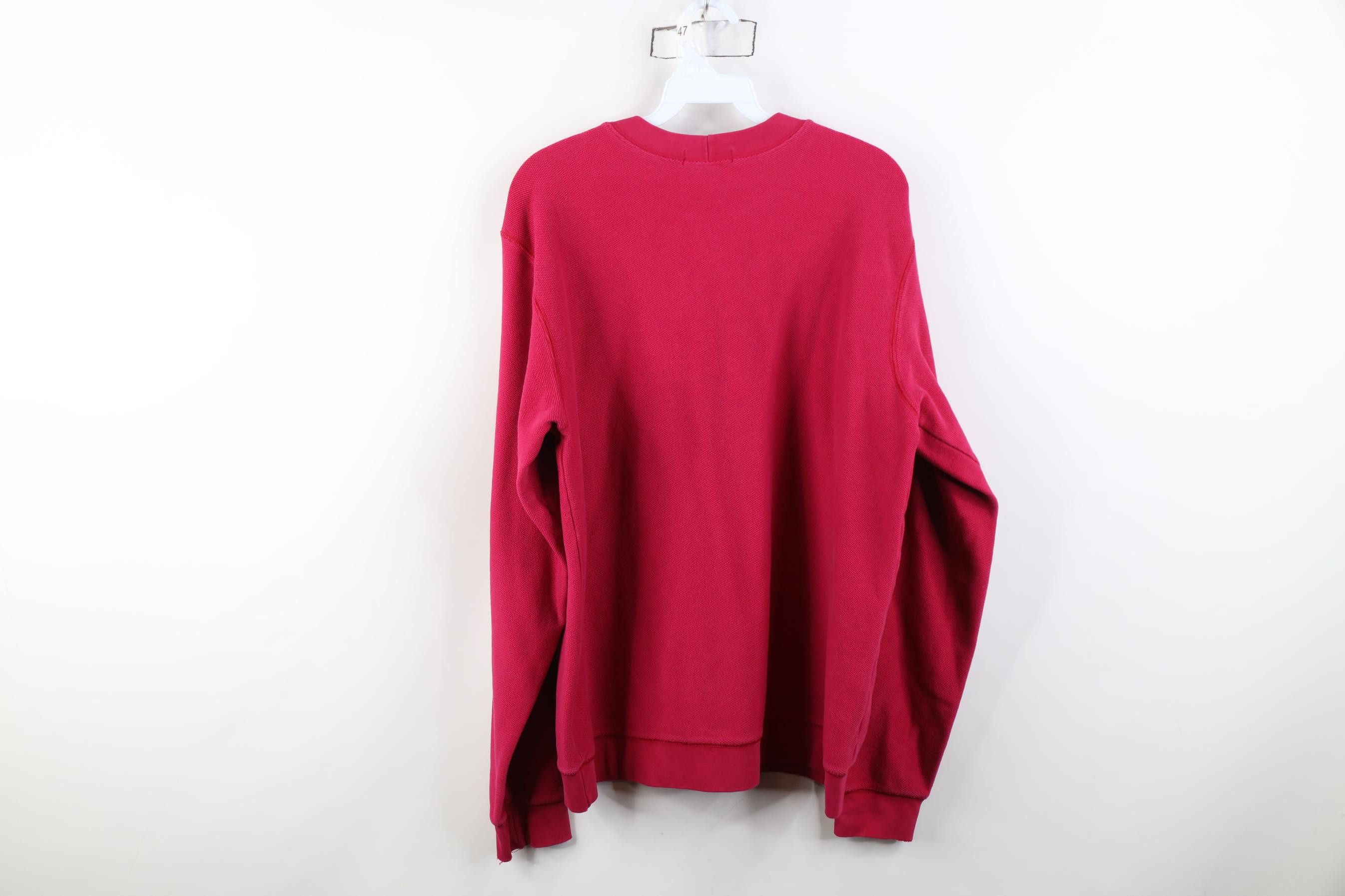 Lands' End Vintage 90s Lands End Thermal Knit Crewneck Sweater Pink Size US M / EU 48-50 / 2 - 12 Thumbnail