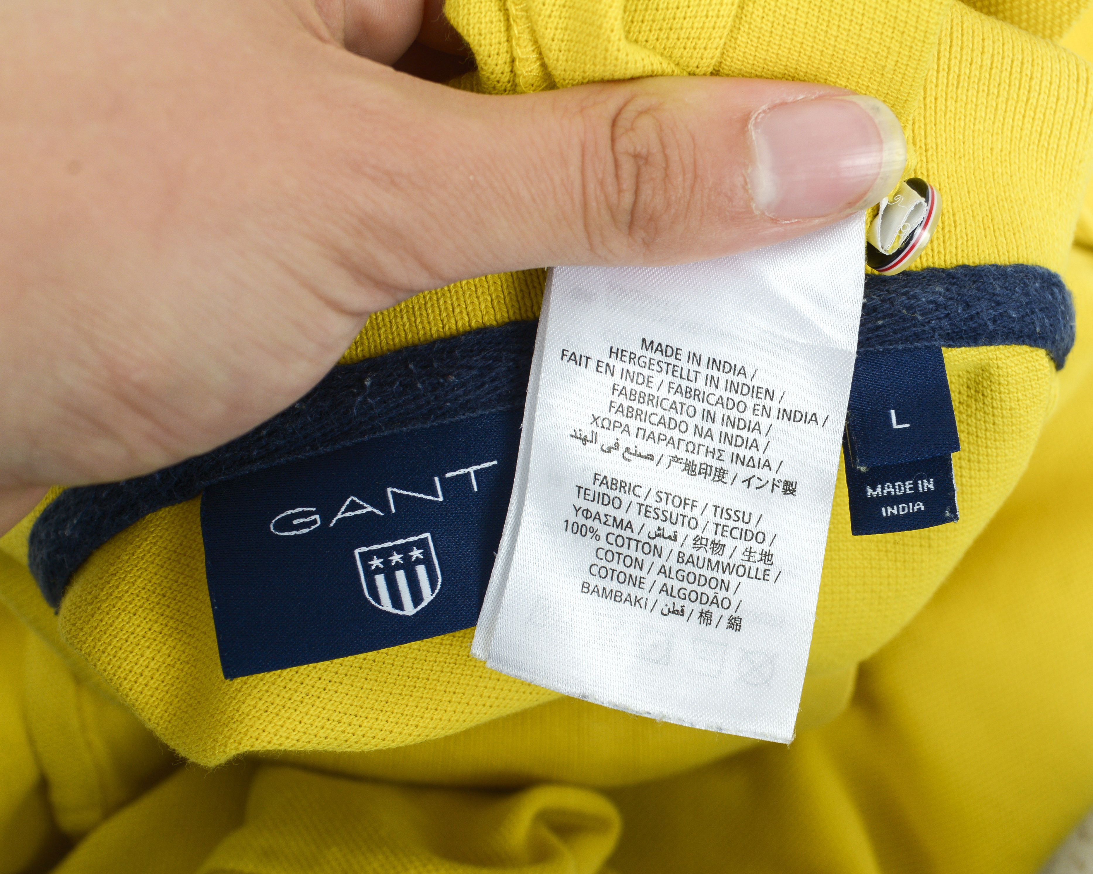 Gant Polo Shirt Short Sleeved Yellow Cotton Casual Top Button Size US L / EU 52-54 / 3 - 7 Thumbnail