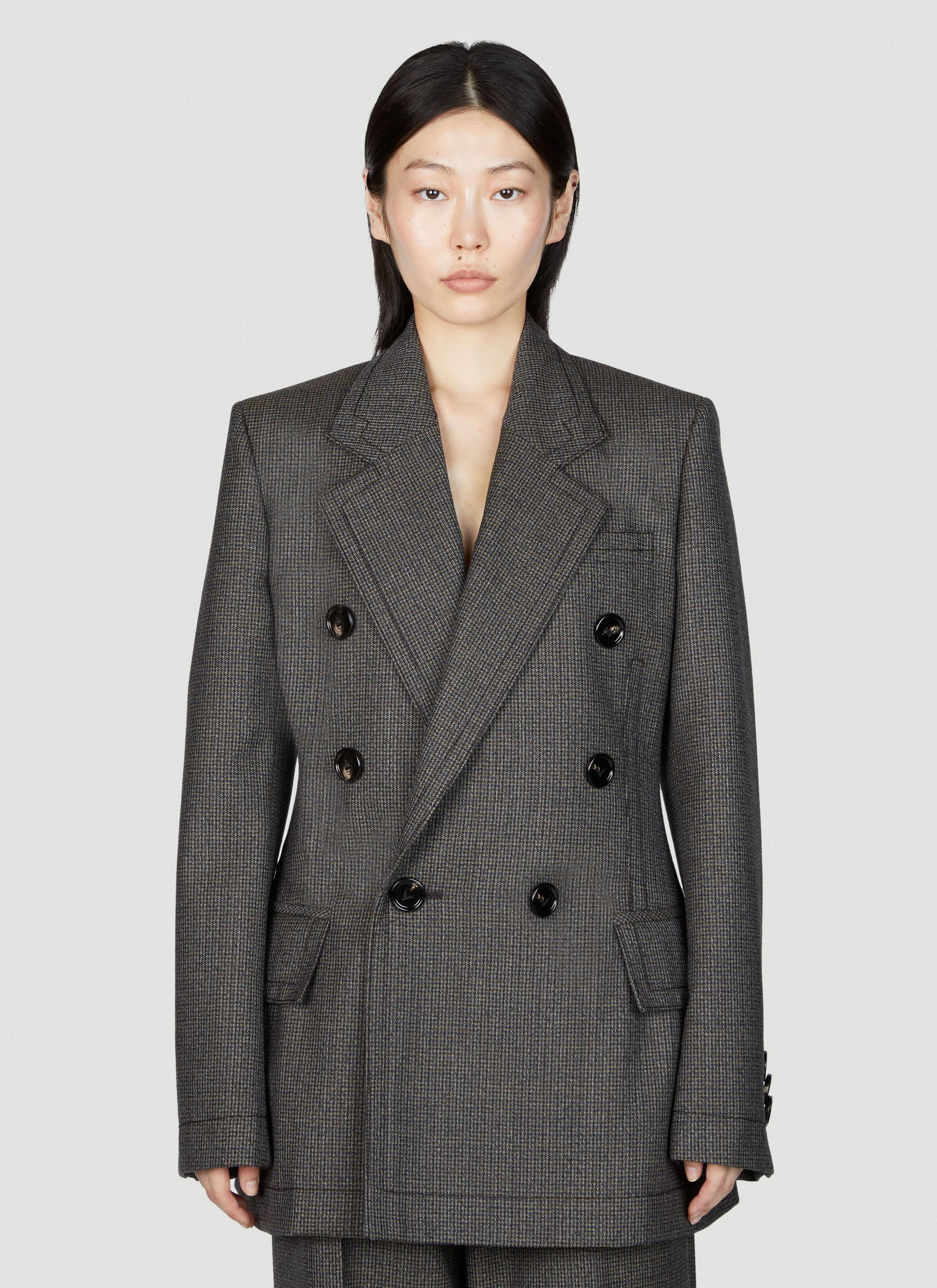 Bottega Veneta Houdstooth Wool Blazer Size S / US 4 / IT 40 - 1 Thumbnail
