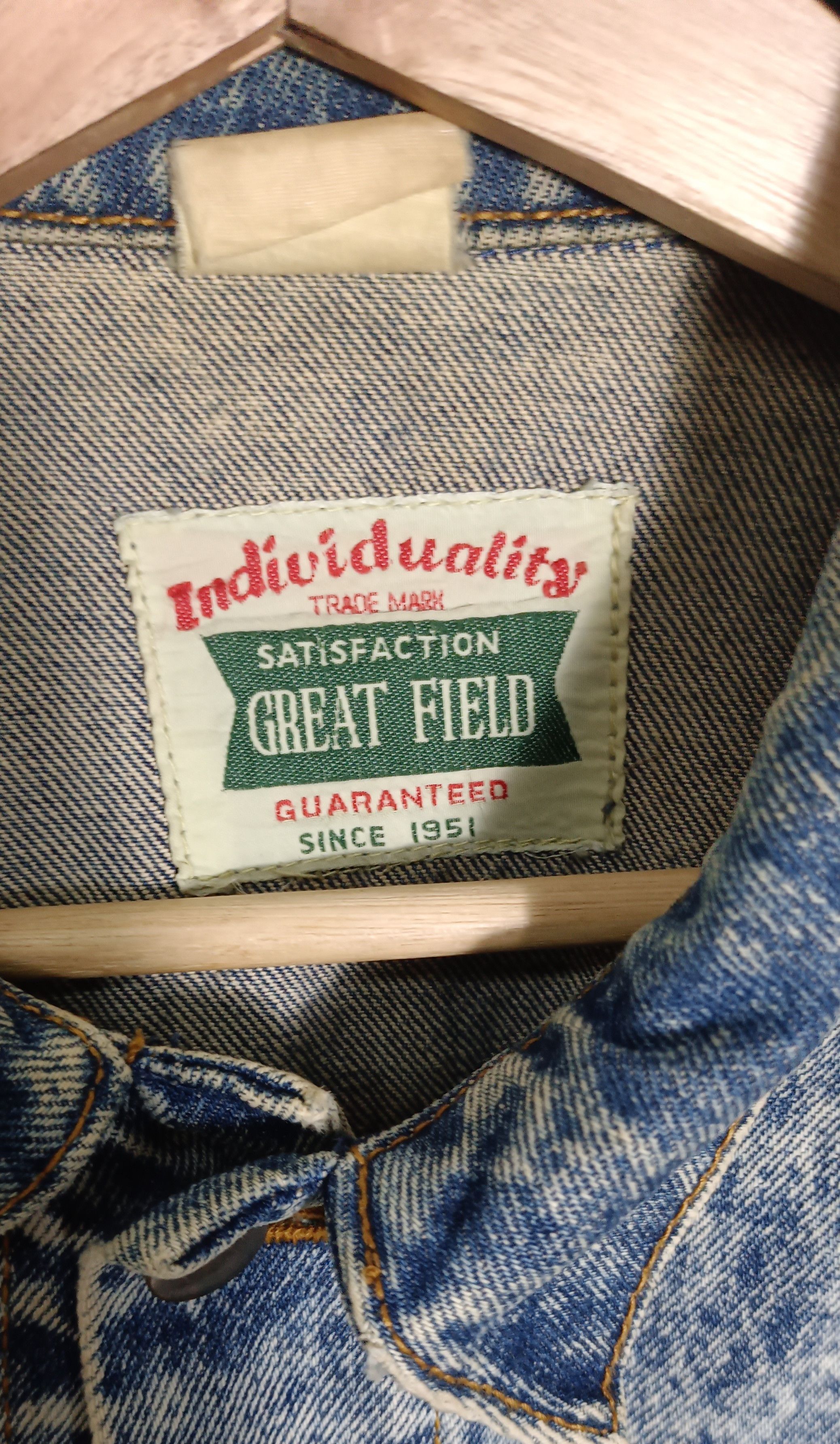 Japanese Brand × Vintage Vintage 💥Individuality Acid Wash Denim Jacket Size US XXL / EU 58 / 5 - 8 Thumbnail
