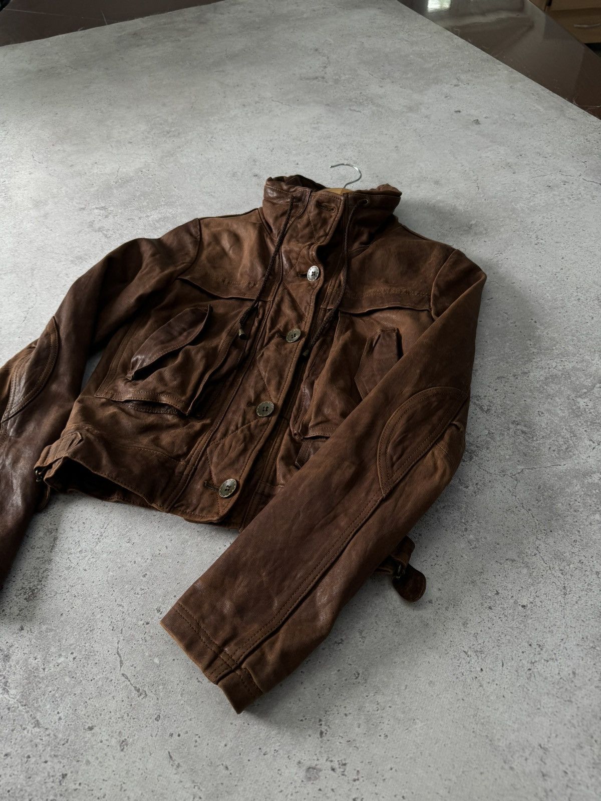 Yohji Yamamoto Vintage 90s Cropped Soft Real Leather Jacket Size US S / EU 44-46 / 1 - 7 Thumbnail