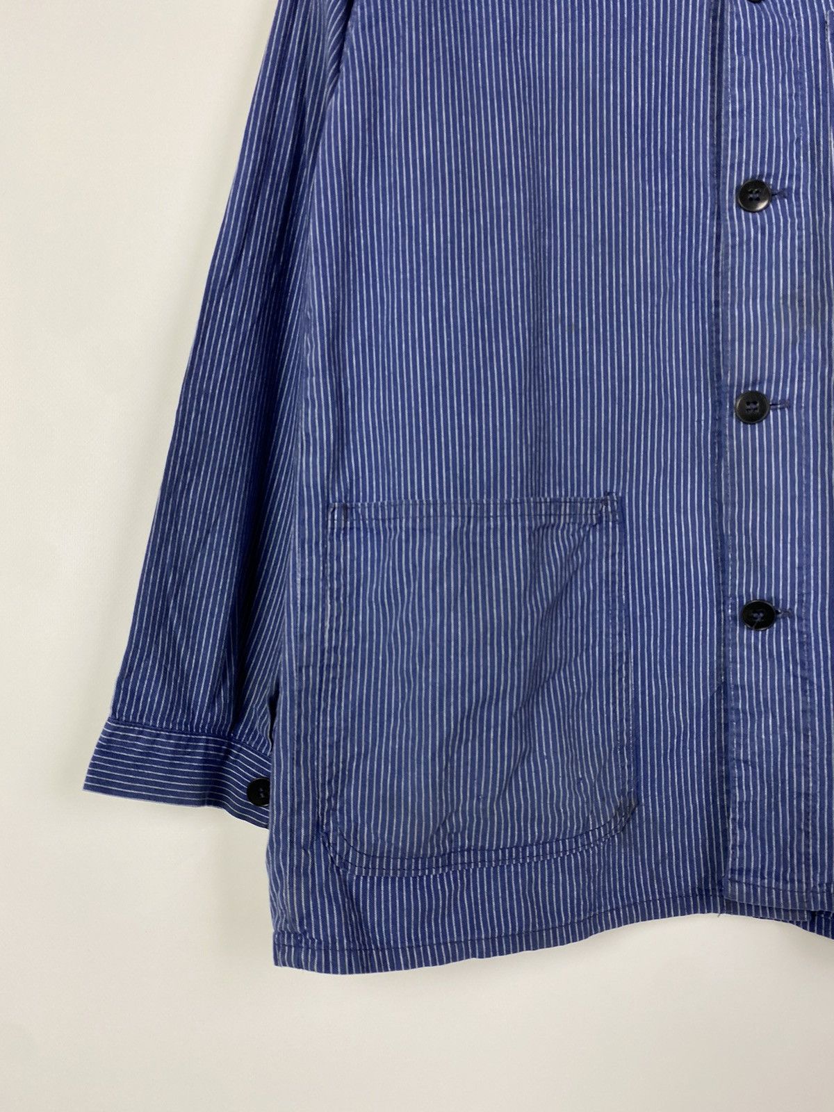 Vintage 90s Vintage Kempel Hickory Stripe Chore Work Over Shirt Size US S / EU 44-46 / 1 - 6 Thumbnail