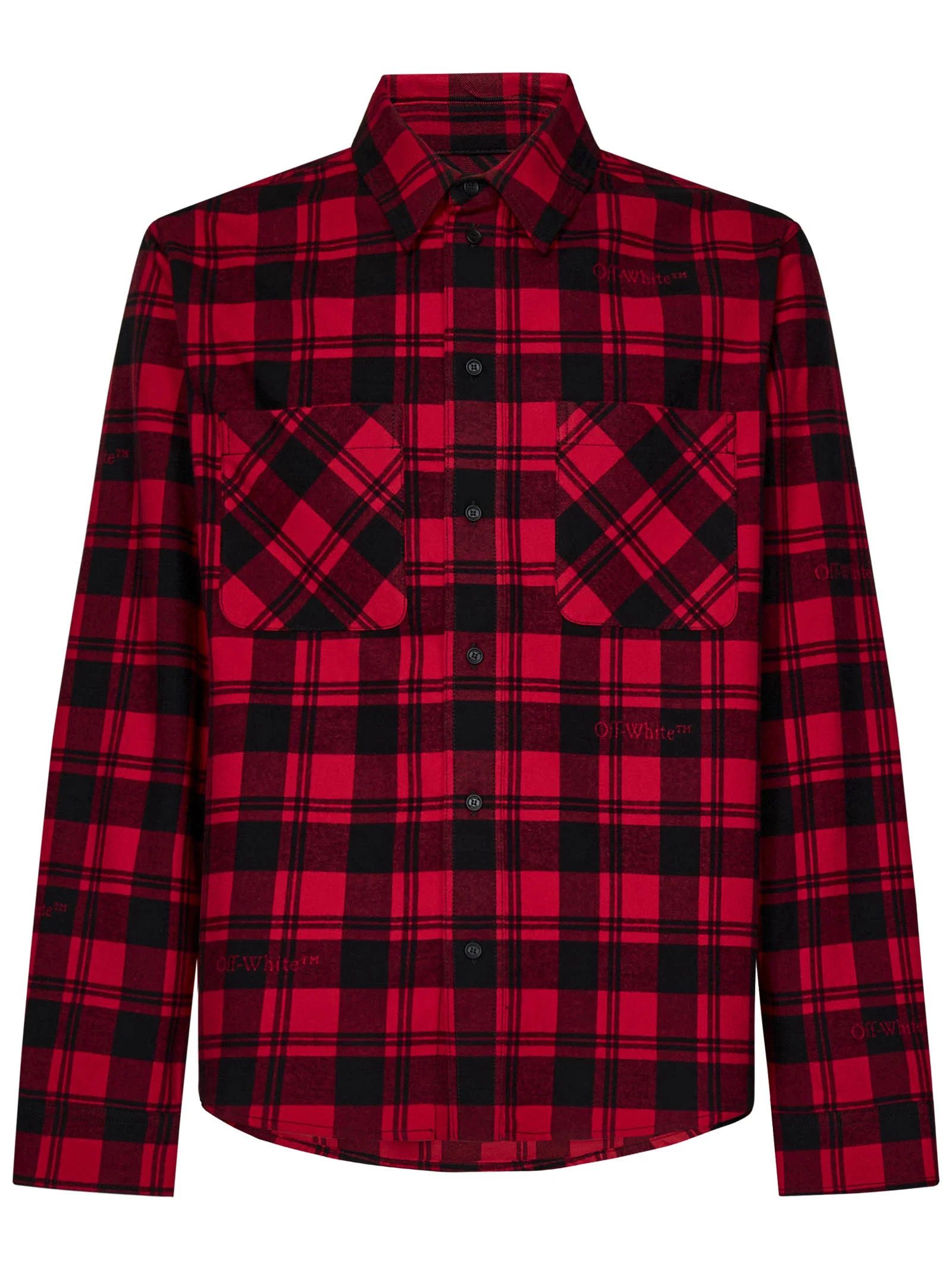 Off-White o1y0325 Logo Checked Shirt in Multicolor Size US M / EU 48-50 / 2 - 1 Thumbnail