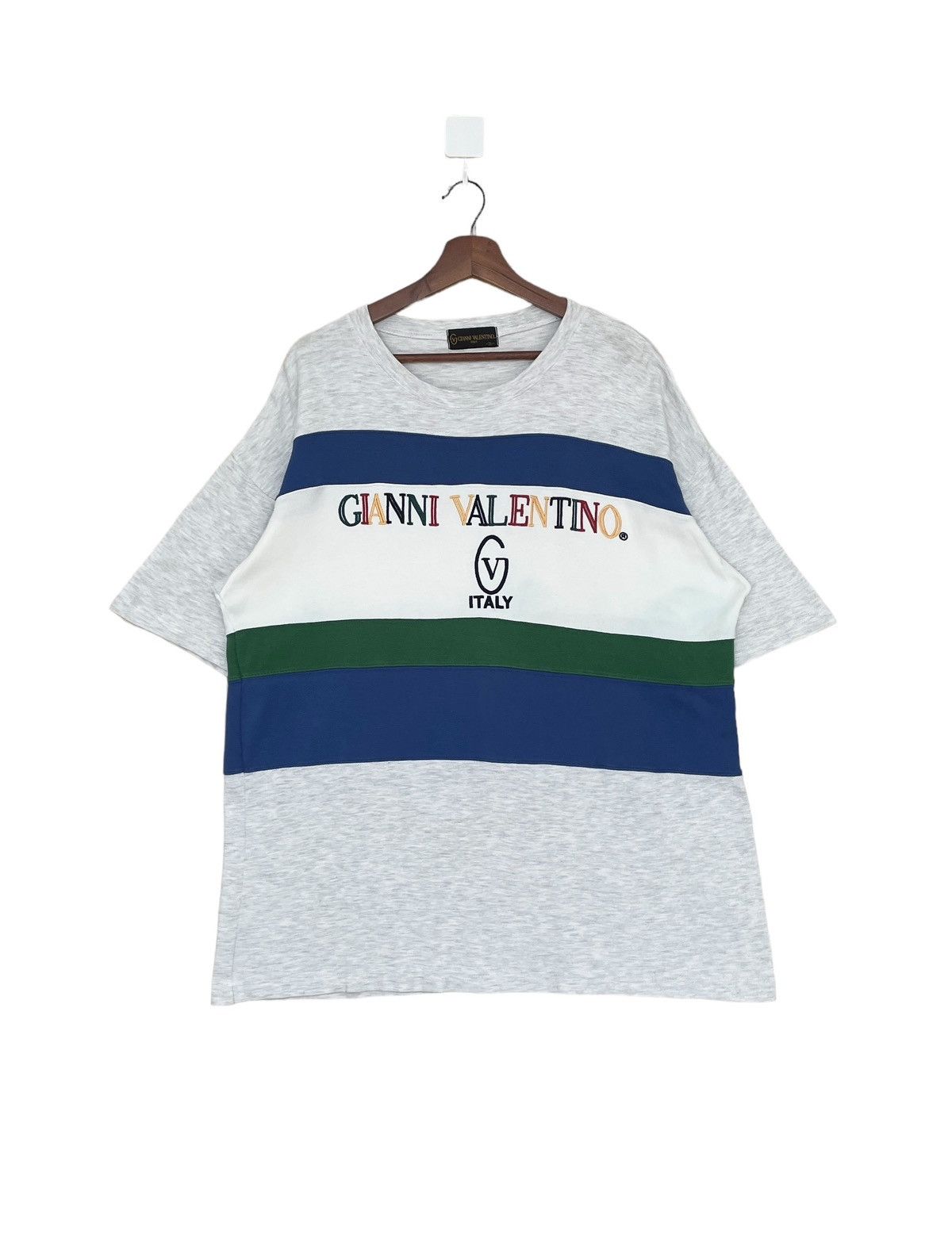 Valentino × Vintage Vintage Brand Gianni Valentino Multi Colour T-shirt 1990s Size US XL / EU 56 / 4 - 1 Thumbnail