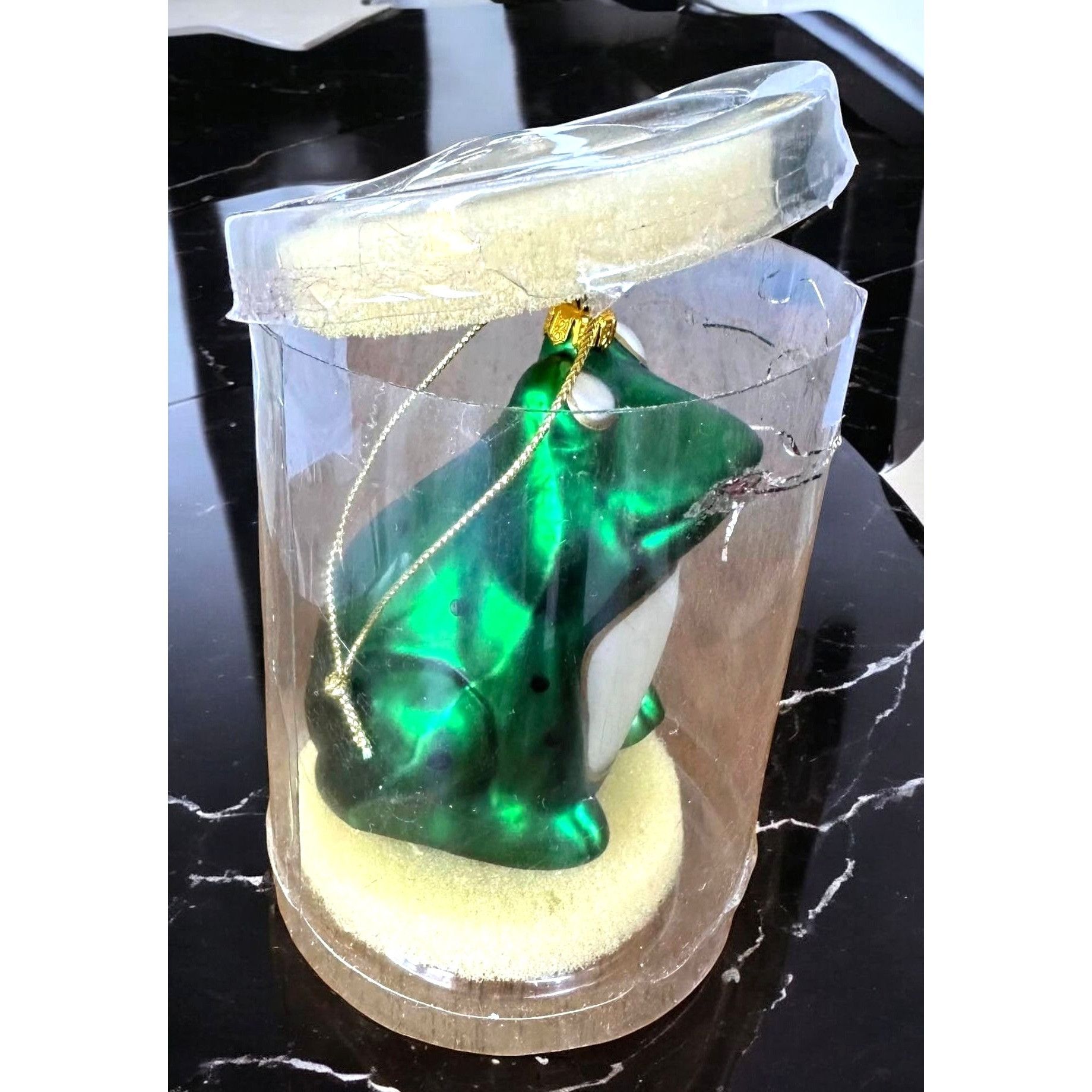 Vintage VTG Frog Ornament Glass Prince Kermit Christmas Holiday Birt Size ONE SIZE - 8 Thumbnail
