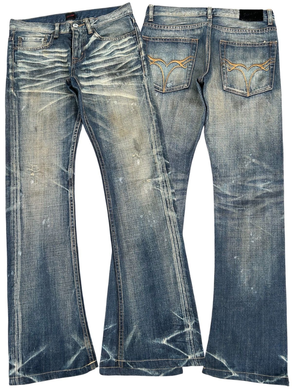 Flare Jackrose Japanese Punk Bondage Denim Jeans