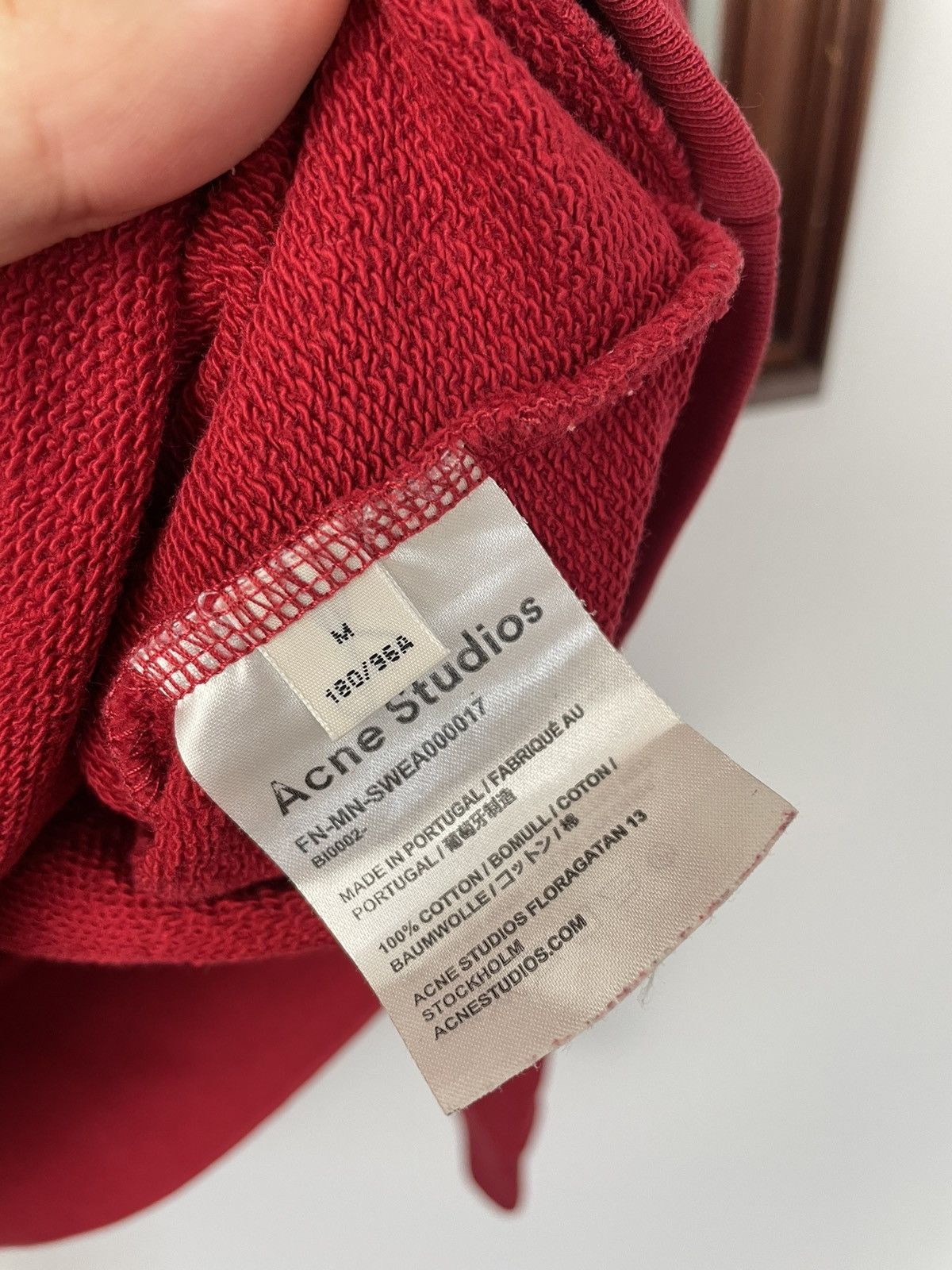 Acne Studios Acne Studios College Red Basic Crewneck Rare Casual Luxury Size US M / EU 48-50 / 2 - 4 Thumbnail