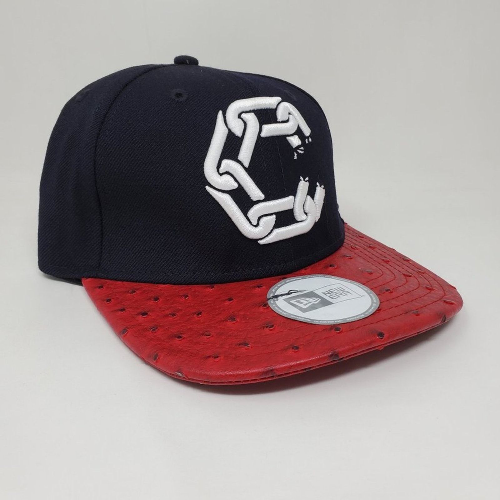 Crooks & Castles C&C New Era Ostrich Print Strapback Hat Navy Red Size ONE SIZE - 2 Thumbnail