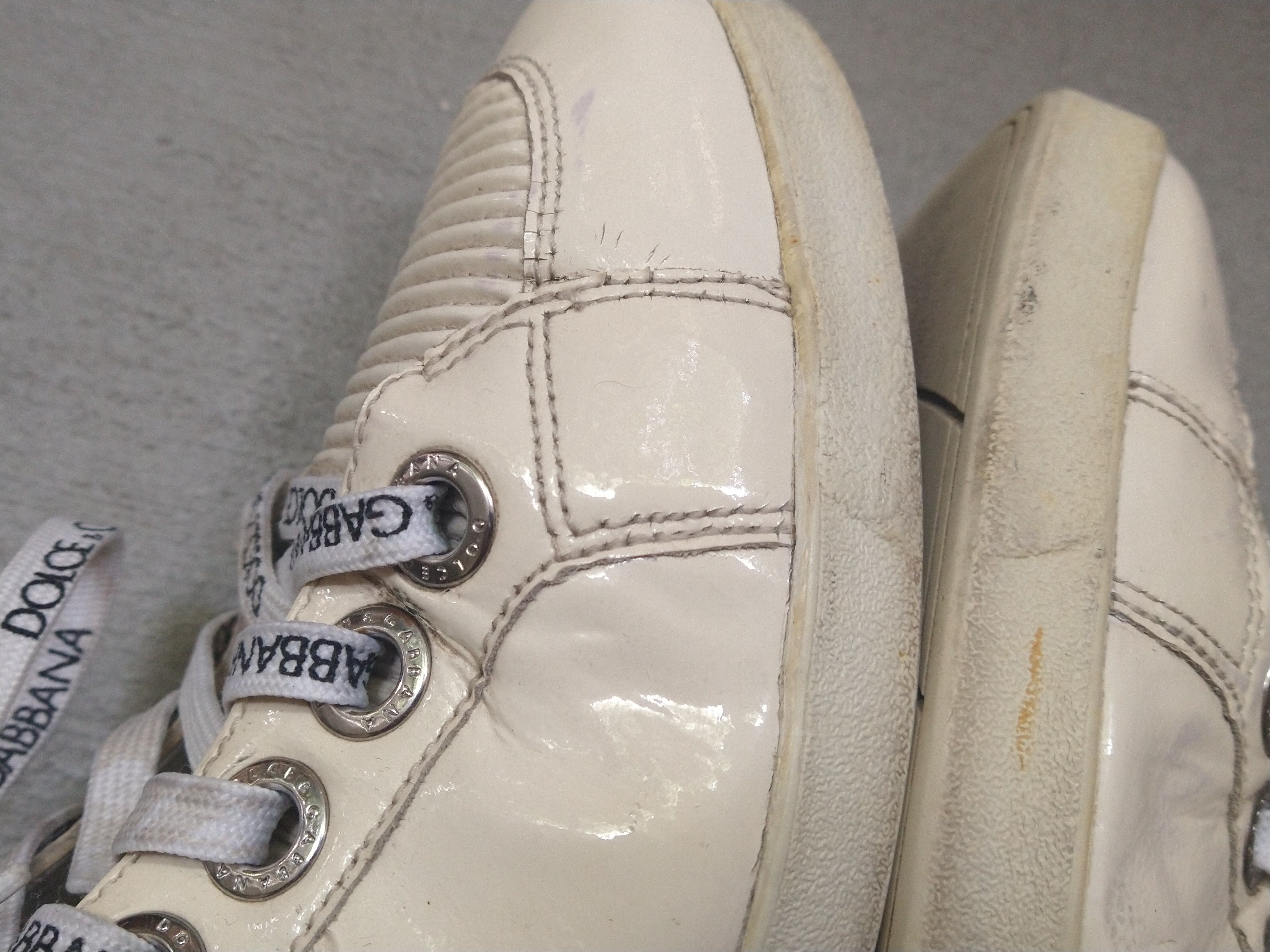 Dolce & Gabbana × Vintage Dolce & Gabbana Sneakers Size 9.5 White Patent Leather Y2K Size US 9.5 / EU 42-43 - 11 Thumbnail
