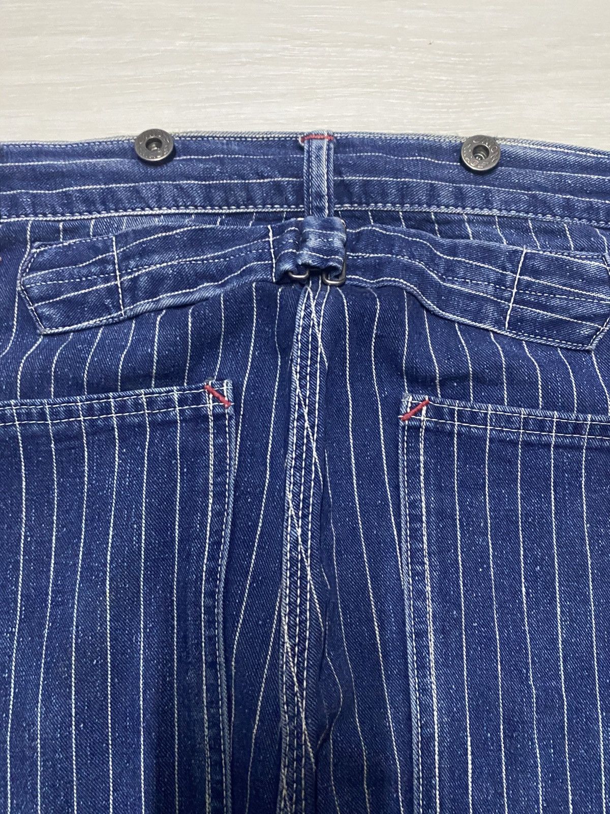 Warehouse & Co. Warehouse &Co Sanforized Hickory Carpenter Buckle Back Baggy Size US 35 - 12 Thumbnail