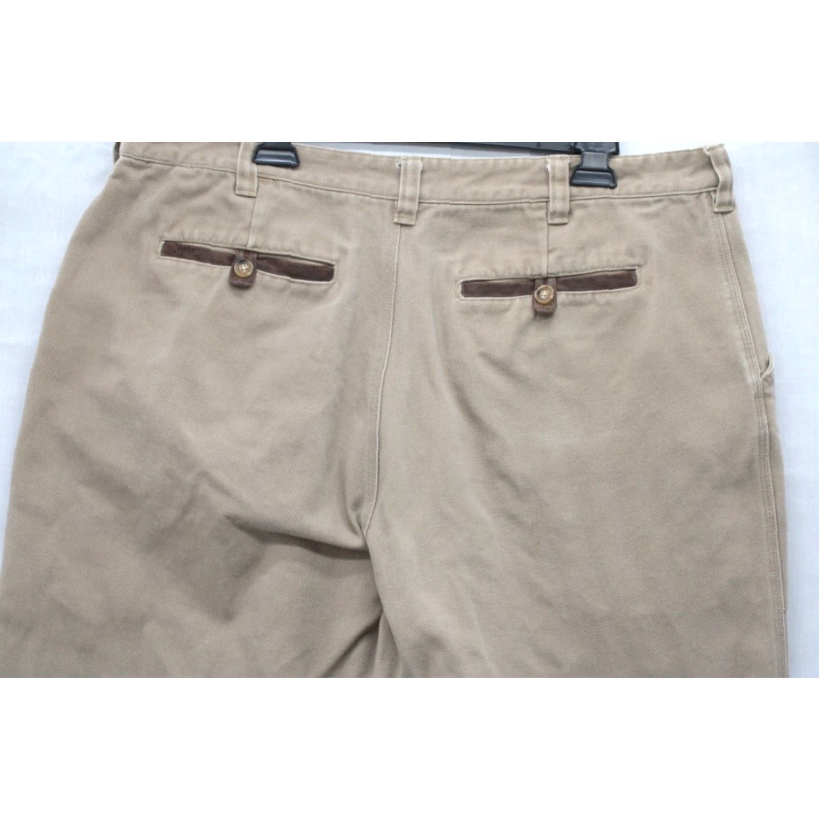 Orvis Orvis Canvas Pants Men's 38x31 Khaki Heavy Cotton Leather Trim Outdoors Fishing Size US 38 / EU 54 - 5 Thumbnail