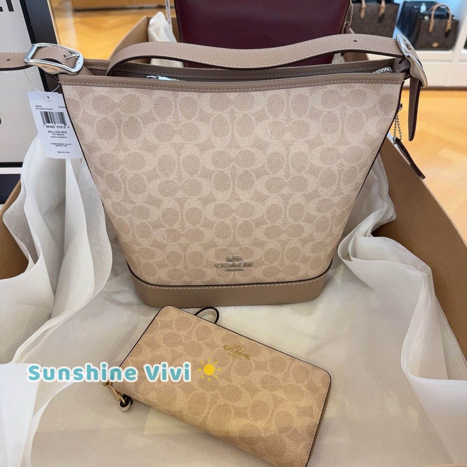 Coach NWT Bundle Coach CBH20 Jude Duffle & CW778 Long Wallet Size ONE SIZE - 1 Thumbnail