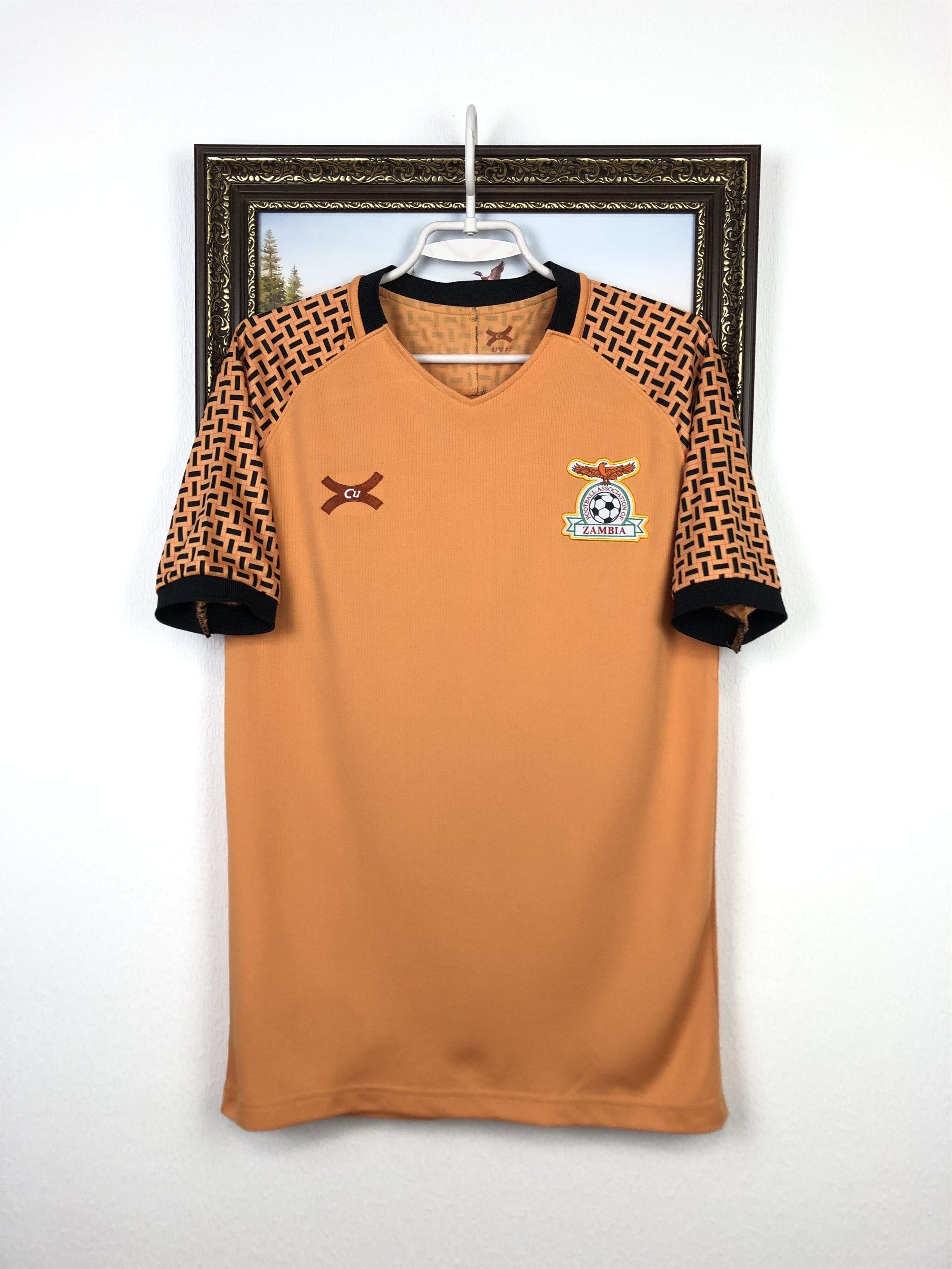 Vintage Zambia football shirt 2018 Soccer Jersey Mens Trikot Tee Size US S / EU 44-46 / 1 - 1 Thumbnail
