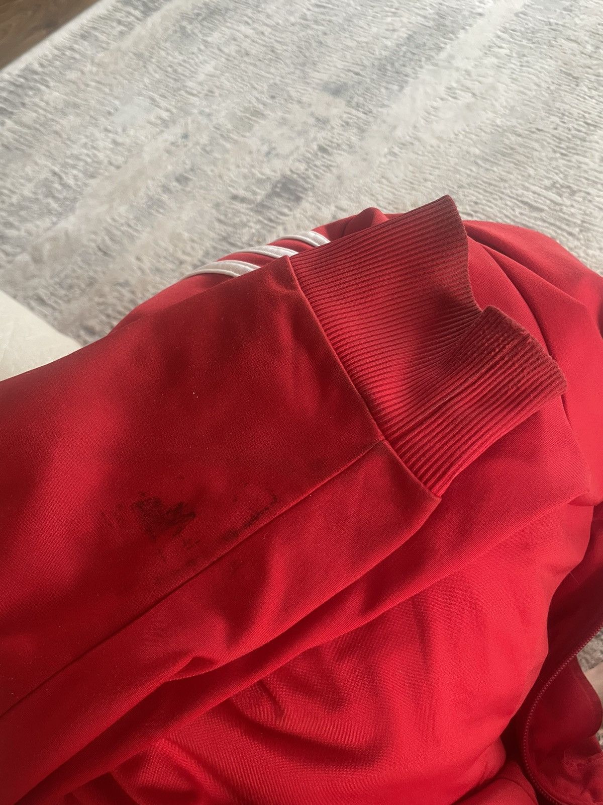 Adidas × Vintage Adidas crazy rare red zip-up Size US XL / EU 56 / 4 - 5 Thumbnail