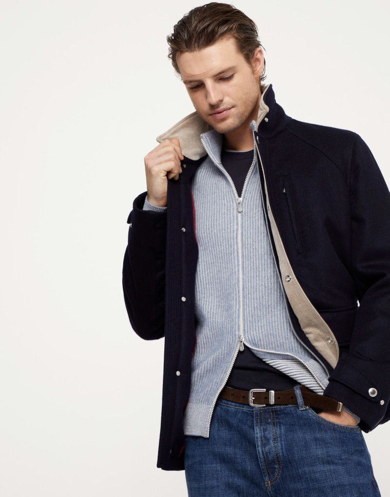 Brunello Cucinelli o1w1db10326 Jacket in Open Blue Size US XL / EU 56 / 4 - 2 Thumbnail