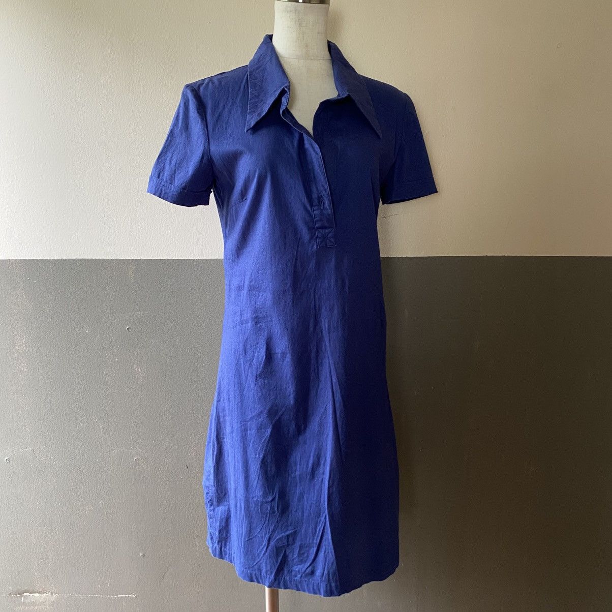 Isabel Marant ISABEL MARANT Royal Blue Short Sleeve Collared Dress Size M / US 6-8 / IT 42-44 - 2 Thumbnail