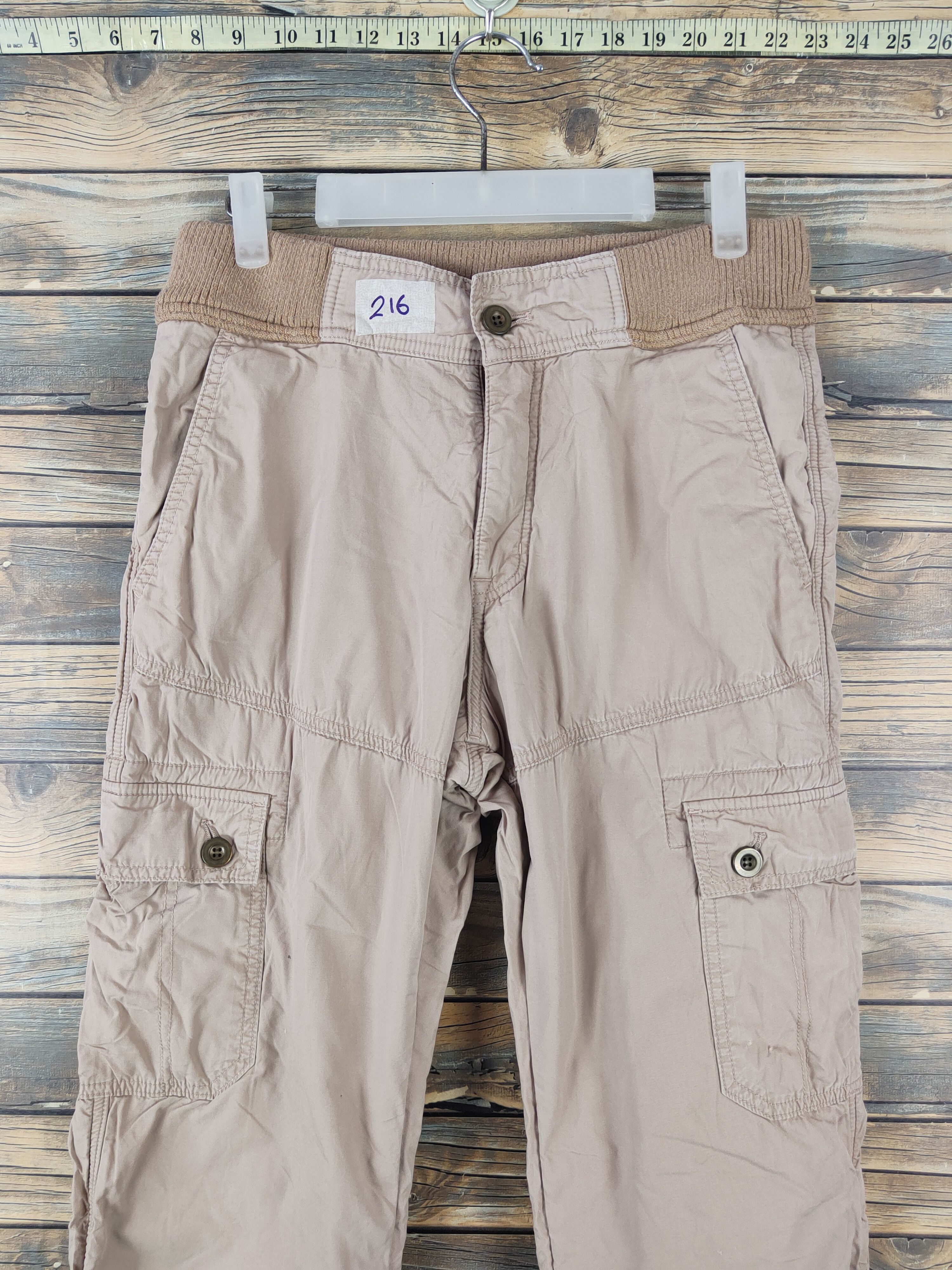 Japanese Brand DLL Kurasufuku Peach Multipocket Cargo Pants #216 Size 27" / US 4 / IT 40 - 2 Thumbnail