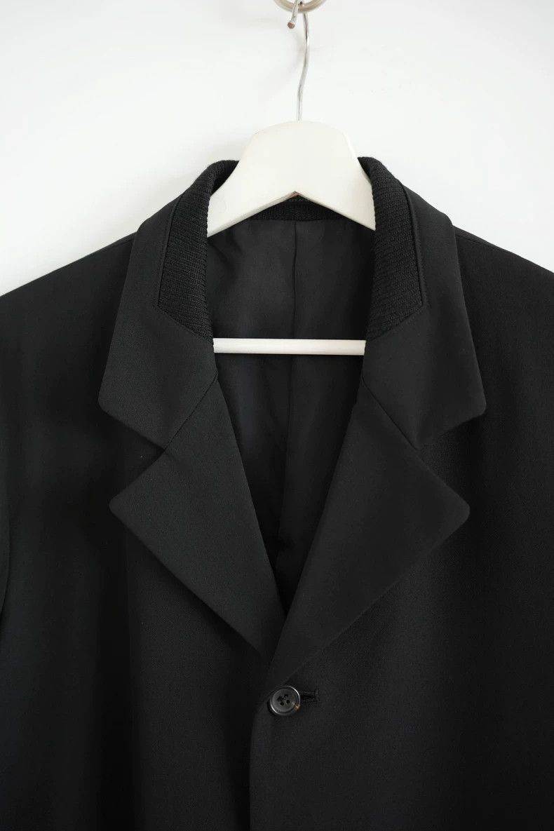 Yohji Yamamoto Yohji Yamamoto Yohji Yamamoto Wool Coat with Knit Collar Size US M / EU 48-50 / 2 - 3 Thumbnail
