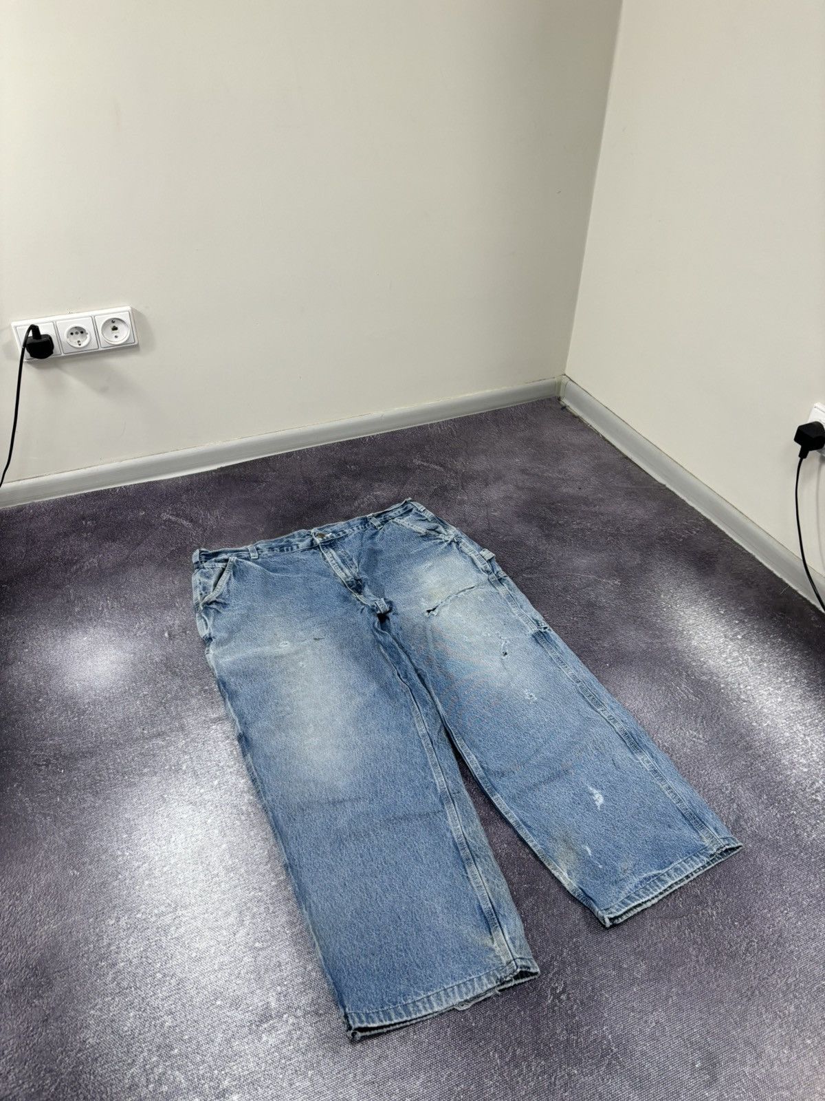 Carhartt Vintage 90s Carhartt Denim Dungaree Fit Hype Baggy Jeans Size US 40 / EU 56 - 9 Thumbnail